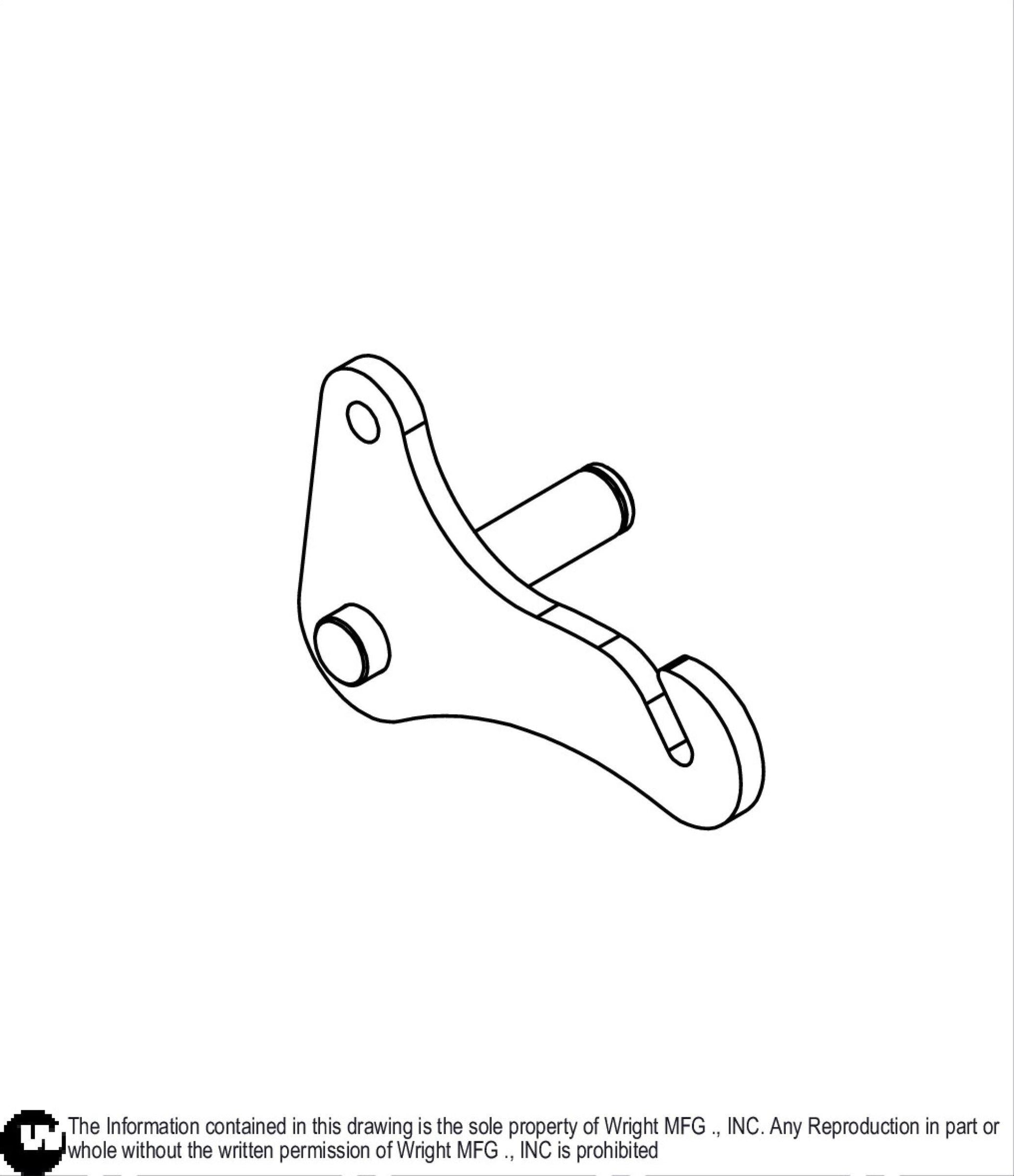 Right Front WSTX2 Deck Lift Arm 93460201.