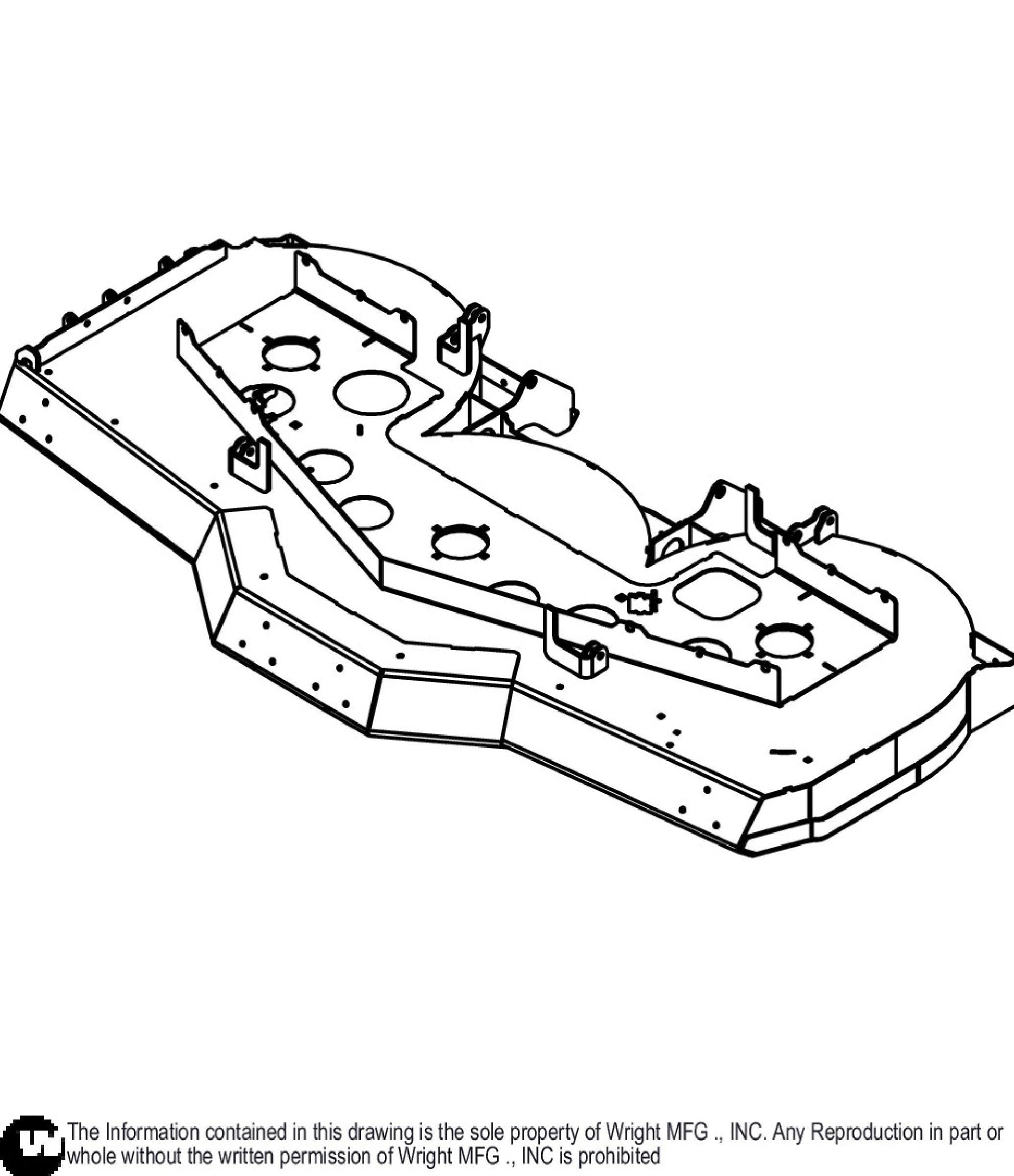 72 WZXT Cutter Deck Weldment 93460240.