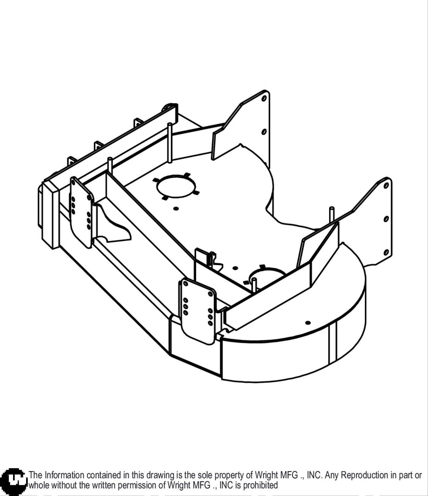 36 WV SD Cutter Deck Weldment 93470014.