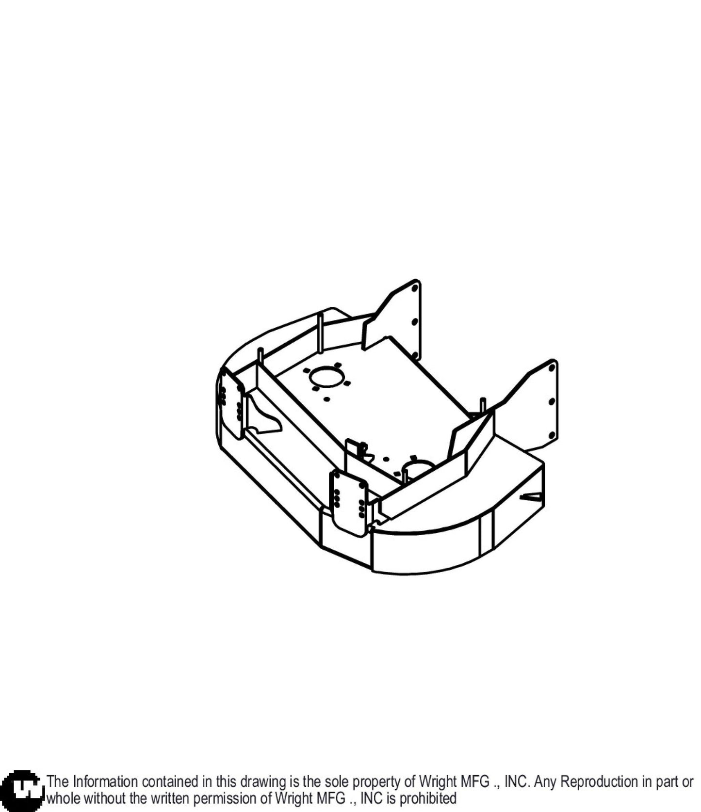 36" RD WVH Cutter Deck Weldment 93470022.