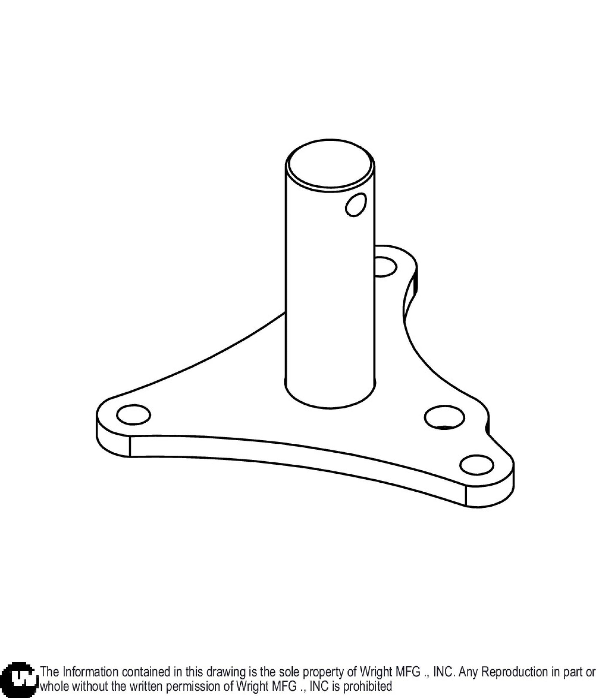 Sentar Deck Idler Arm Base 93490004.