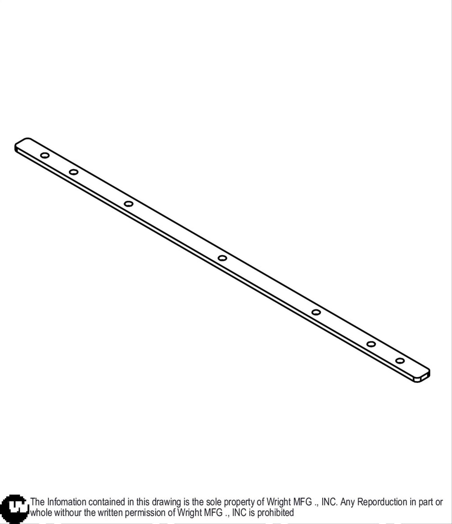 48-52 WSTX Striping Kit Back Plate 93490017.
