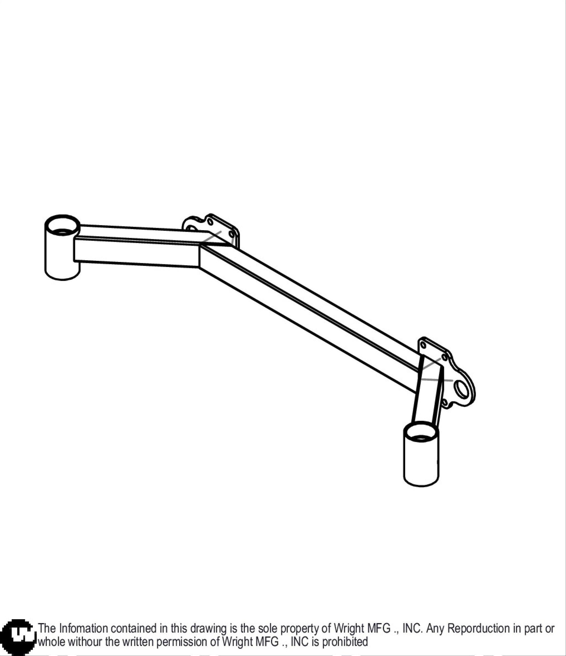 48-52 WSTN Caster Frame Weldment 93490022.