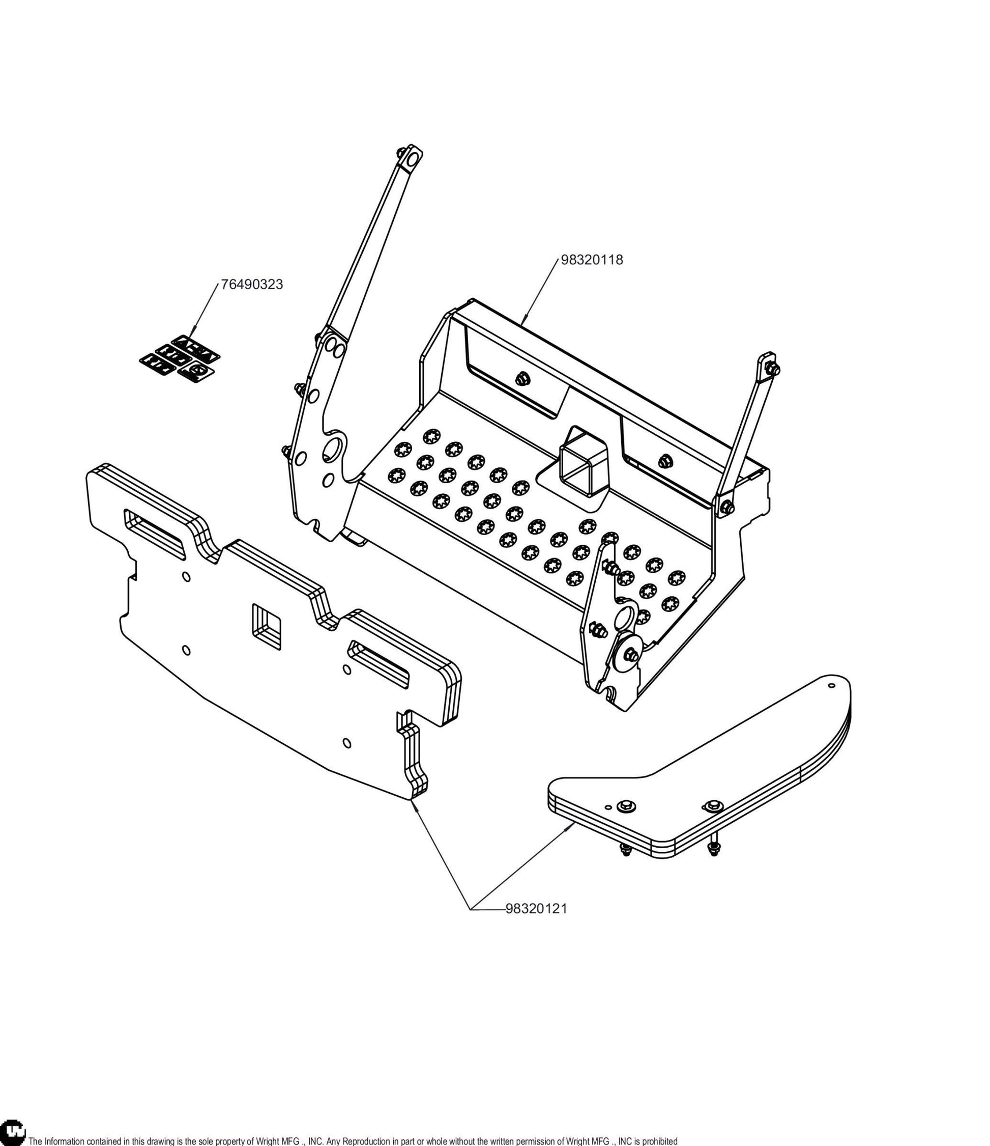 Wright Stander ZK3 Mounting Adaptor Kit GCS 95320017.