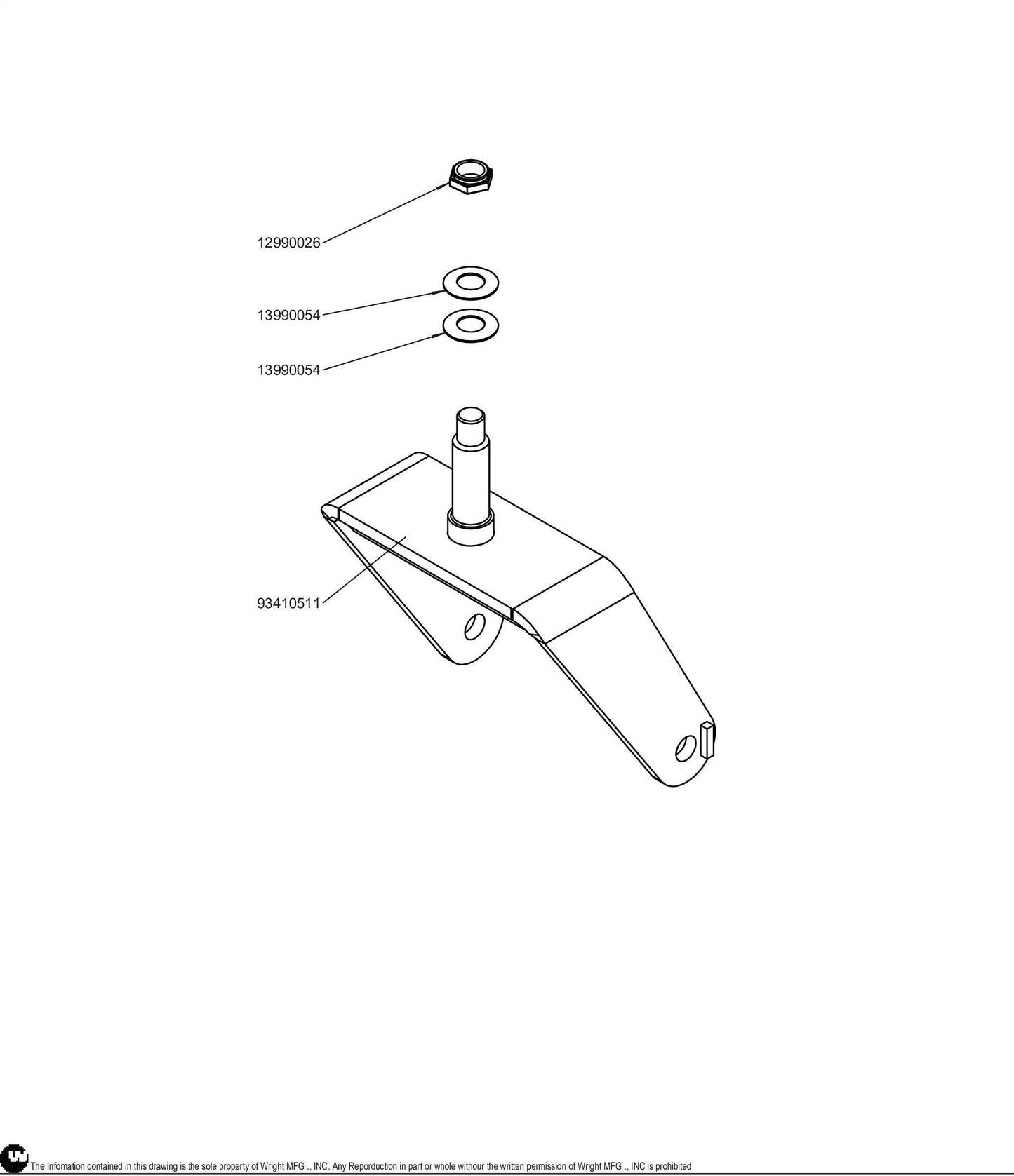 WZ Caster Wide Yoke Kit 95410043.
