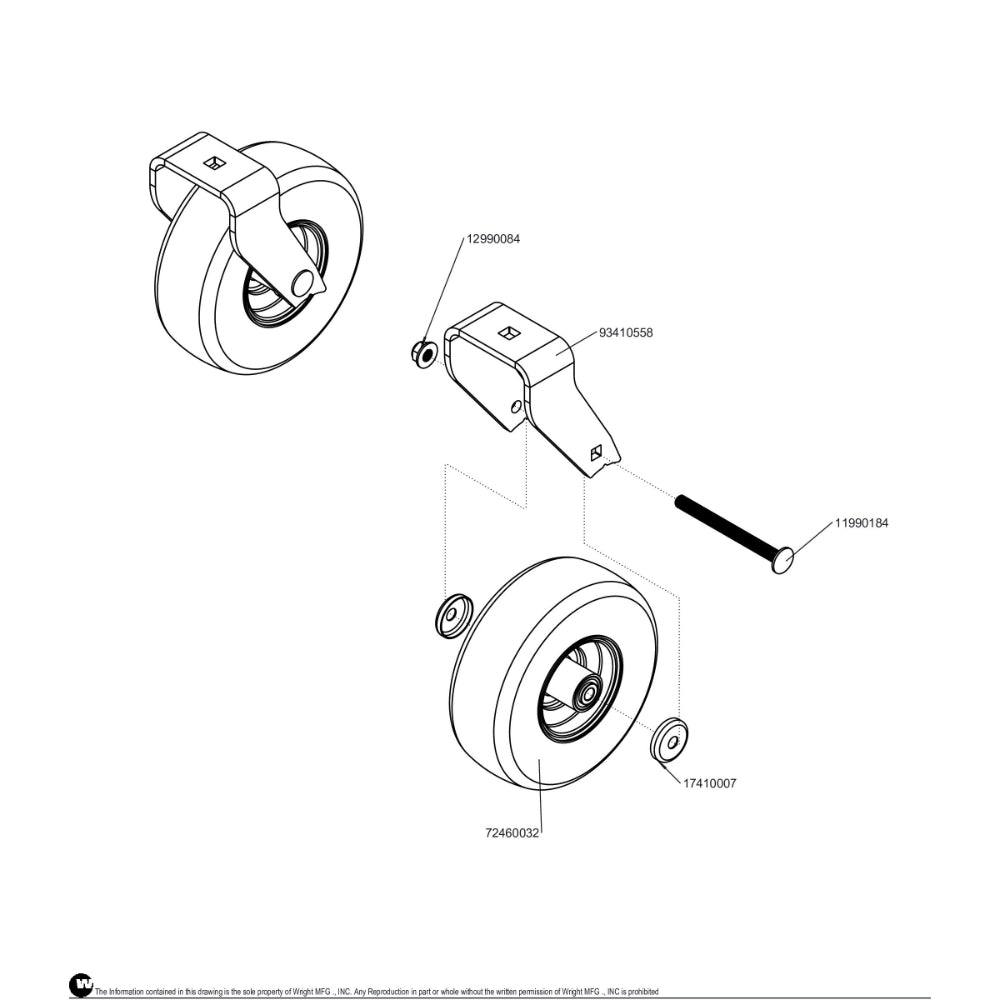 Wright Flat Free Caster Kit 95410046
