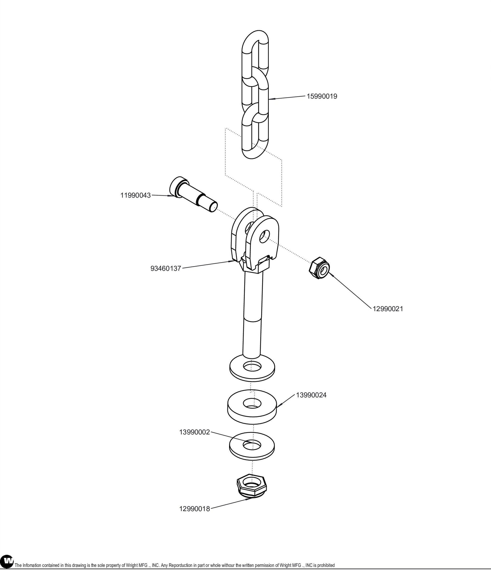 Sentar Deck Hanger Assembly 95460010.