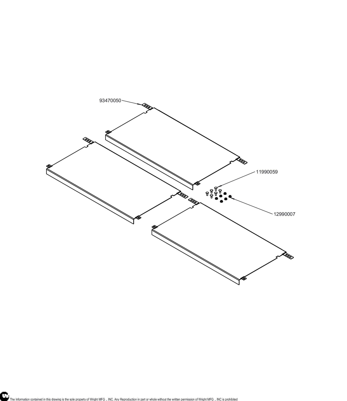 32' Rear Shelving Kit Parts Counter 95470009.