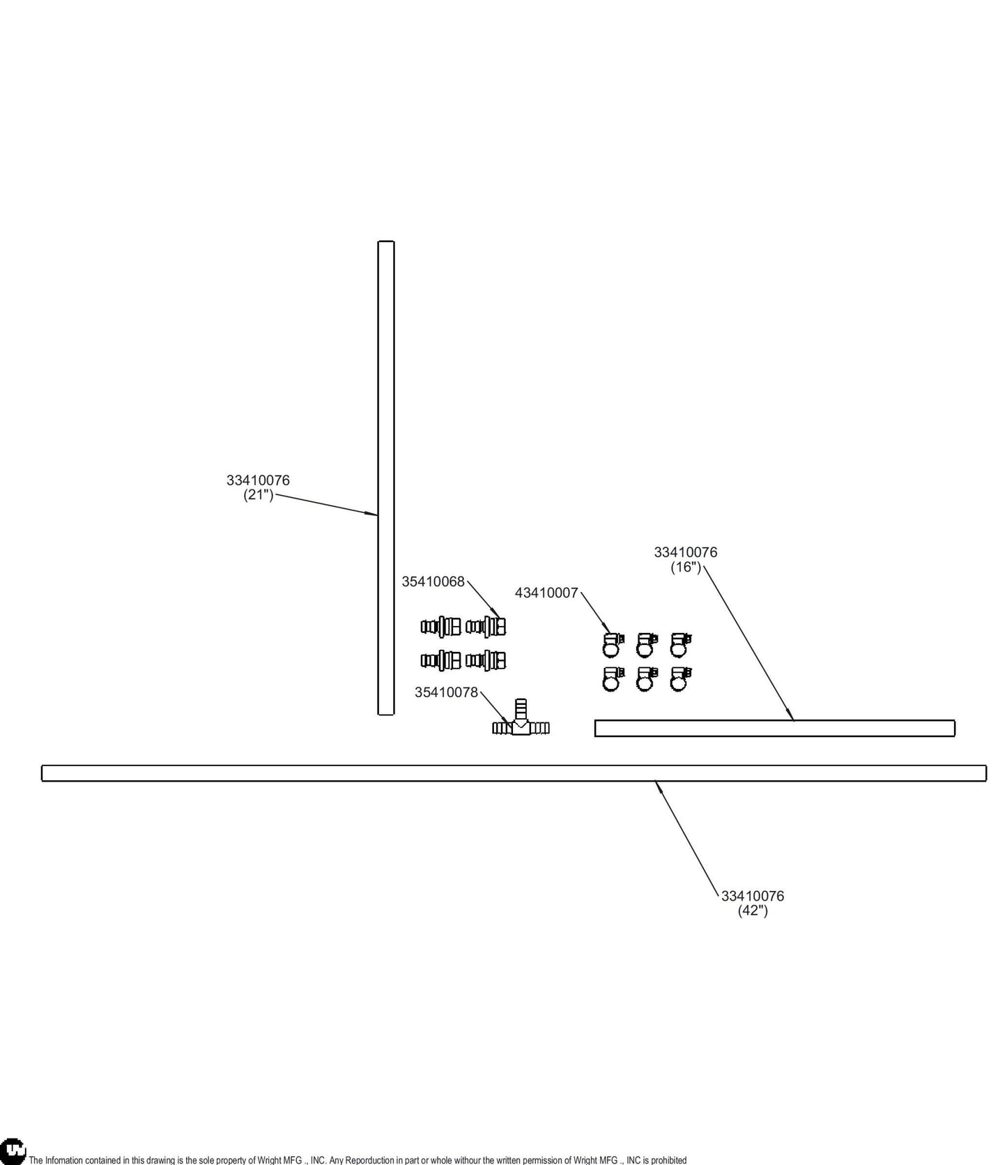 Low Pressure Hose Kit (Rep 33410041) 95490009.