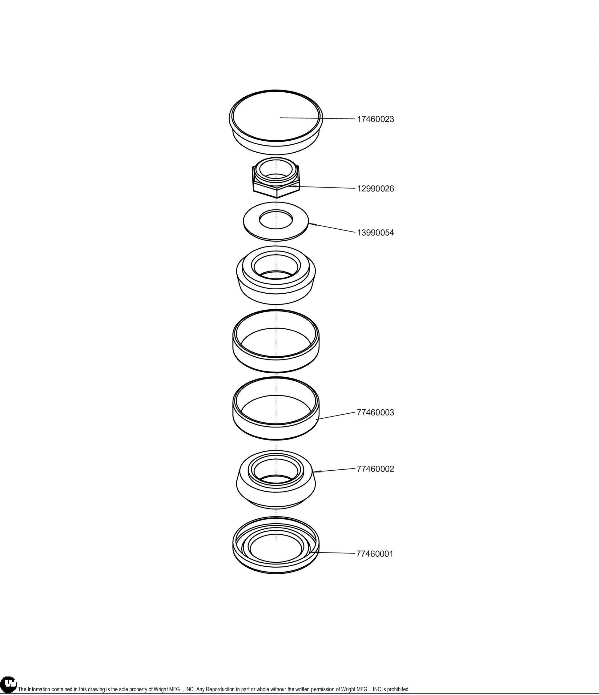 Bellville Style Caster Arm Bearing Kit 95490010.