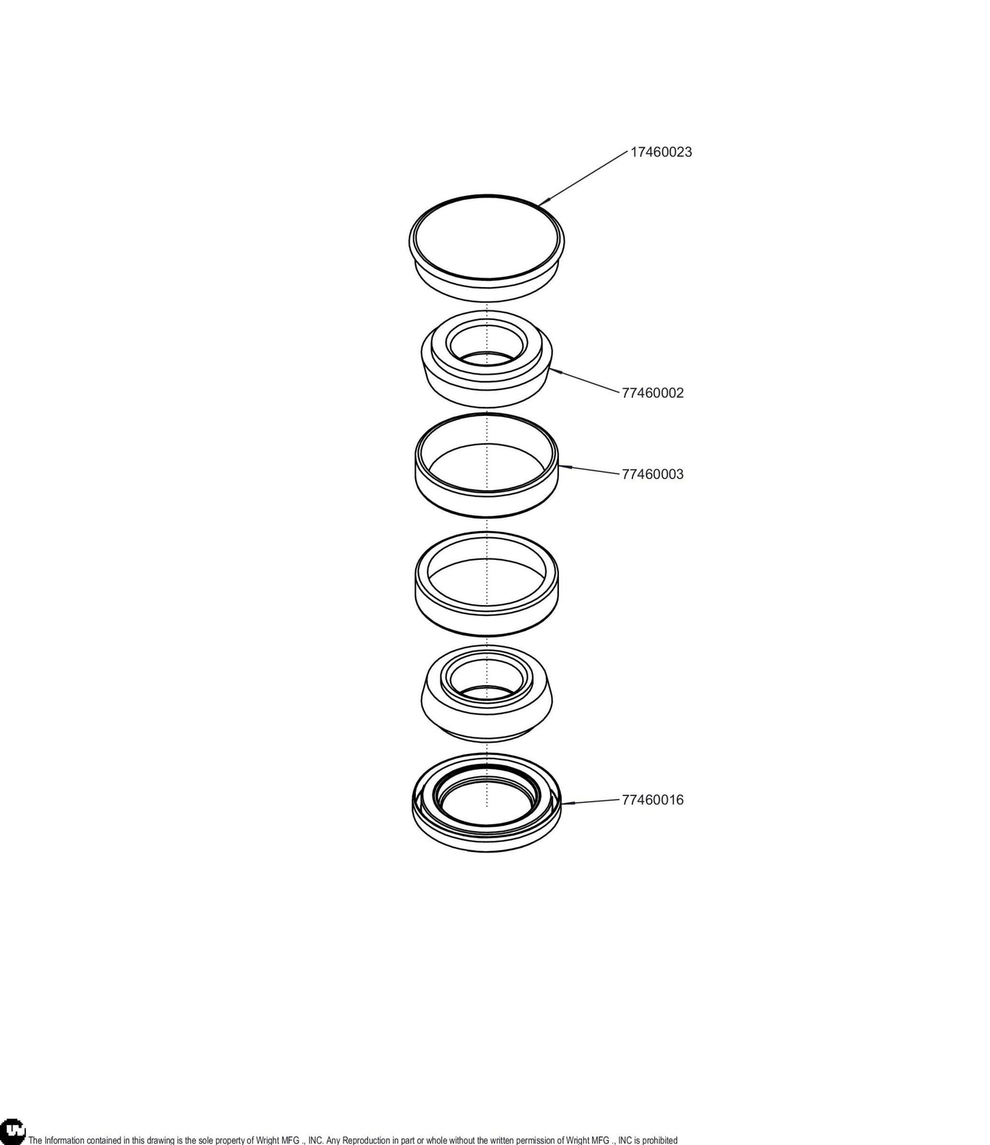 2.375 Caster Housing Rebuild Kit 95490018.