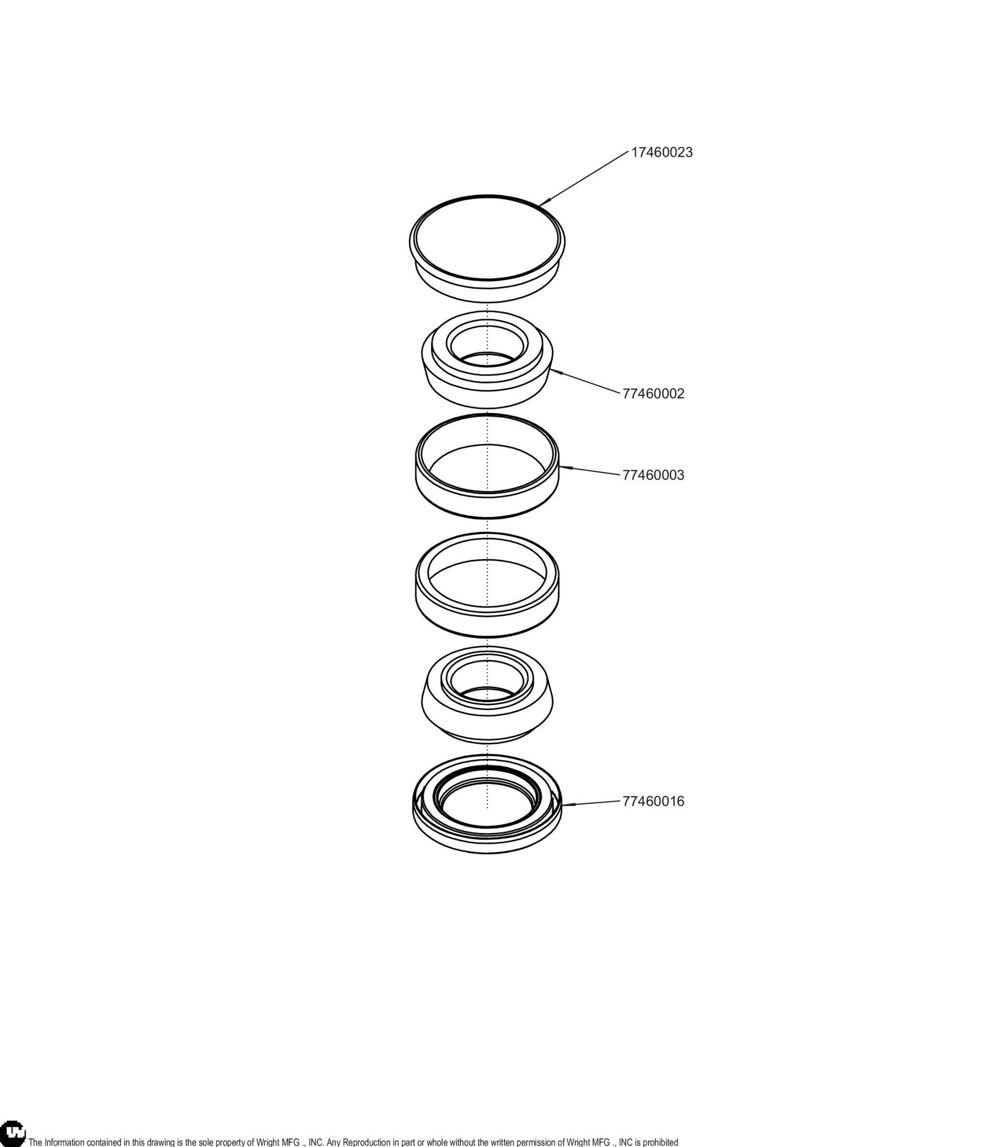 2.375 Caster Housing Rebuild Kit 95490018.