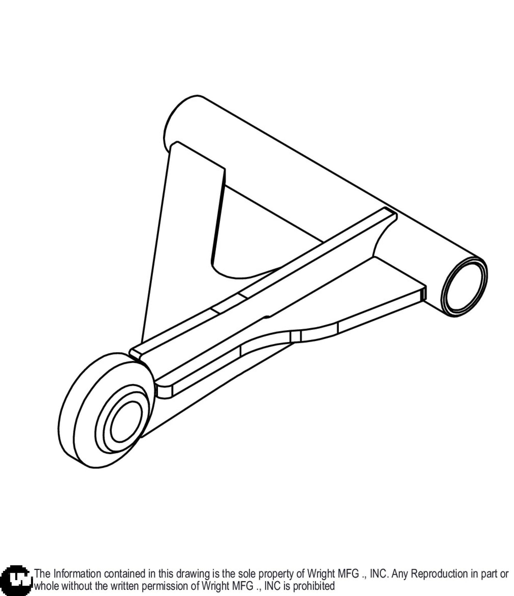 7''W Extended Clearance Control Arm Weldment 96410019.