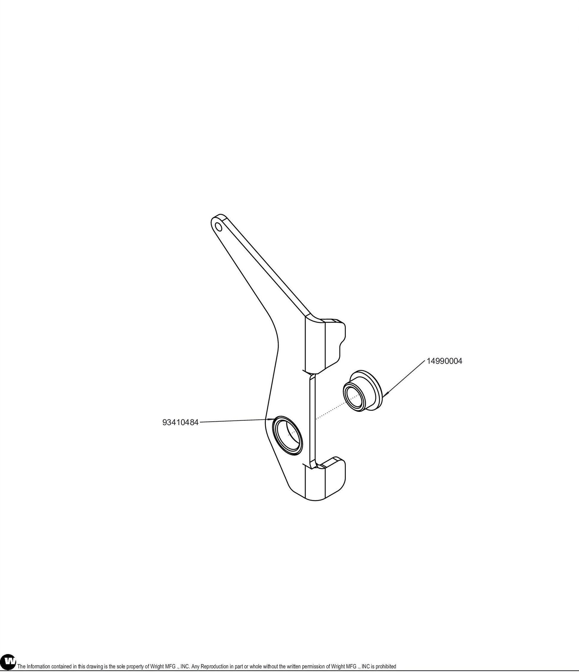 Right Neutral Adjust Lever W Bush 36-42 98410040.