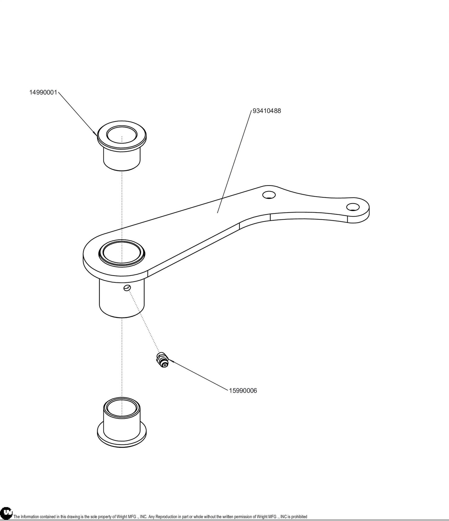 Sentar II Hydro Idler Arm Assembly 98410109.