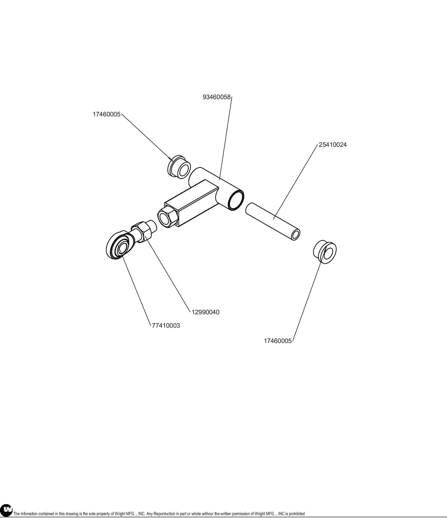 WSE III Deck Link T- Bar Assembly 98410112.