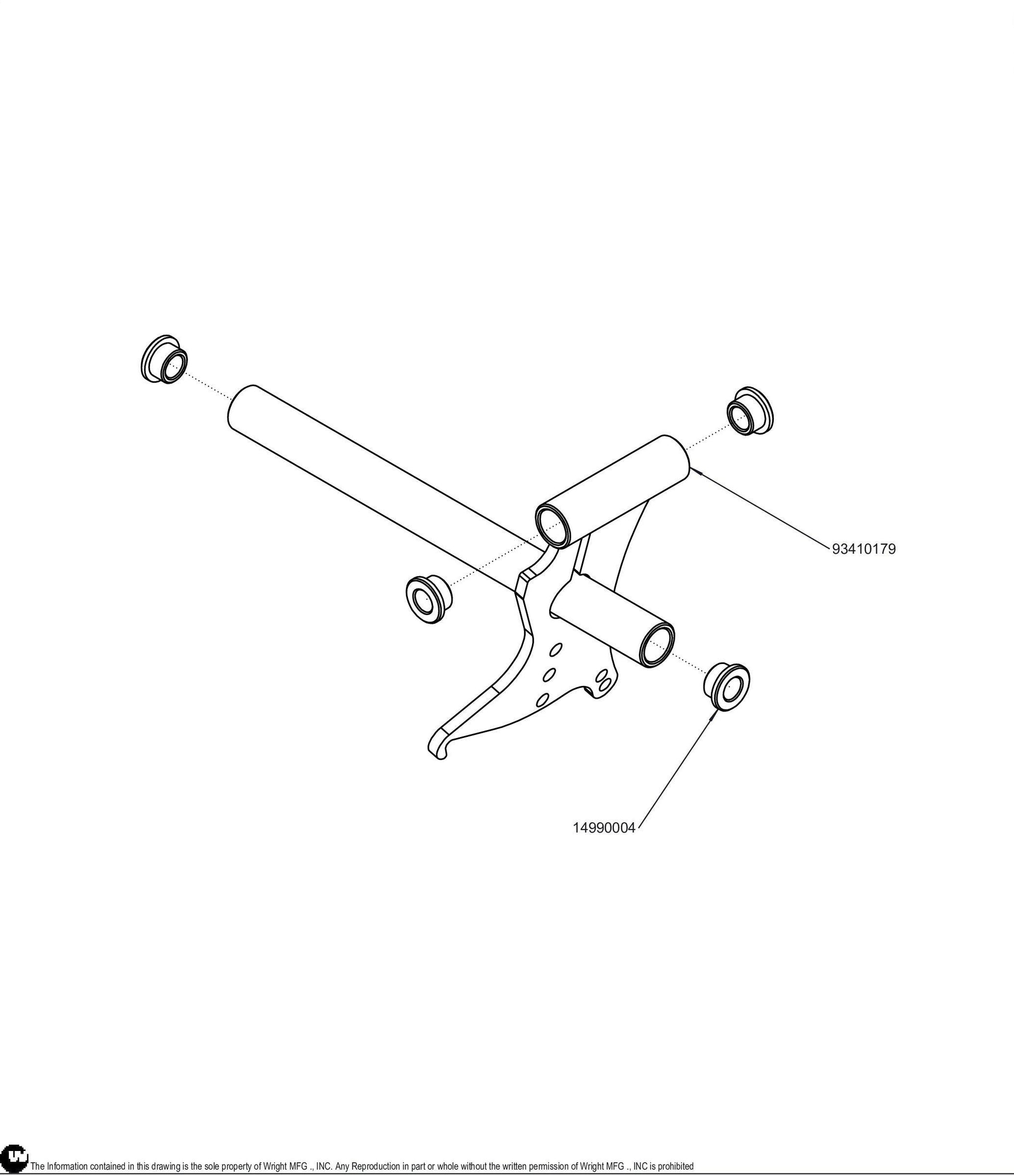 Left WZTO Control Pivot Assembly 98410421.