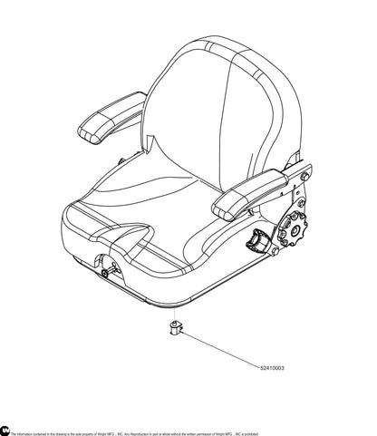 Suspension Seat W/ Seatbelt 98410436.