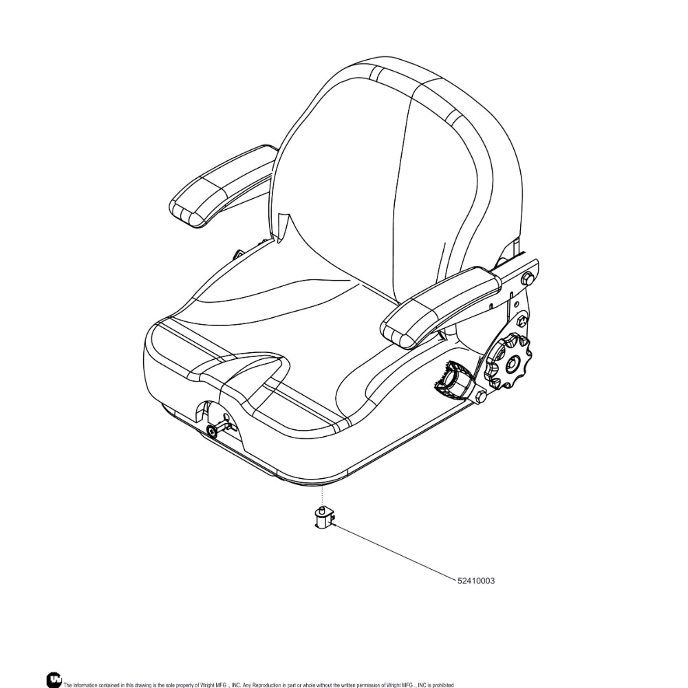 Suspension Seat W/ Seatbelt 98410436
