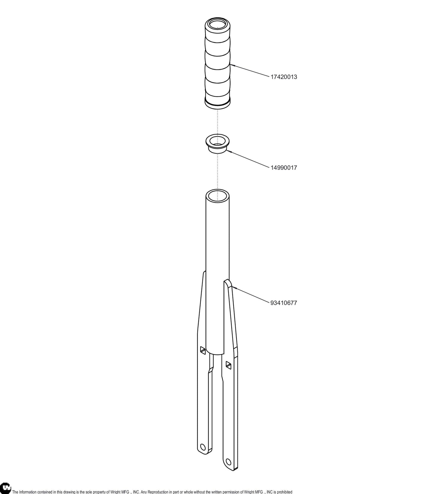 WSLG Deck Lift Handle Assembly 98410458.