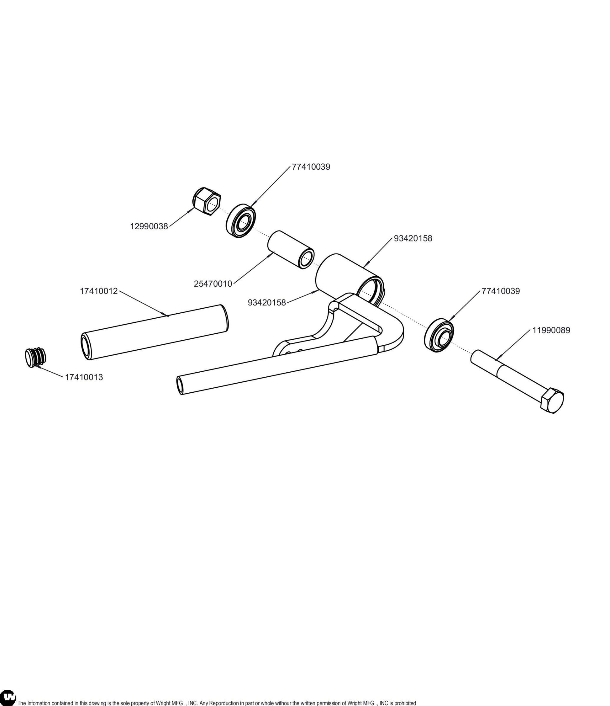 Left WV2 Control Lever Assembly 98420097.