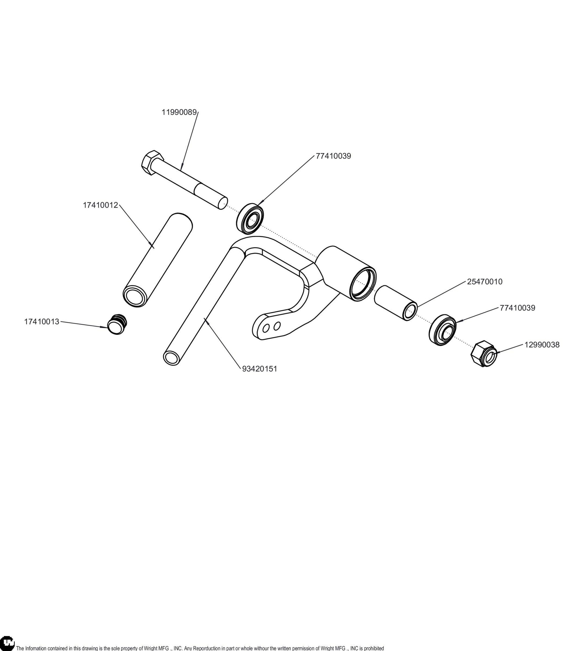 Right WV2 Control Lever Assembly 98420098.