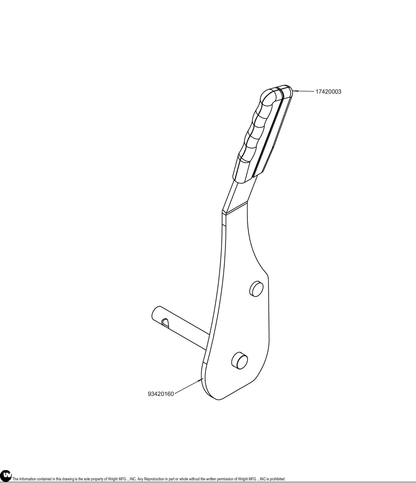 WSLF Brake Handle Lever Assembly 98420129.