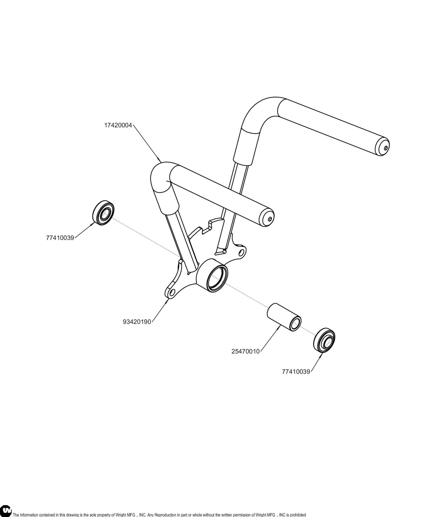Right WSTX2 Control Lever Assembly 98420150.
