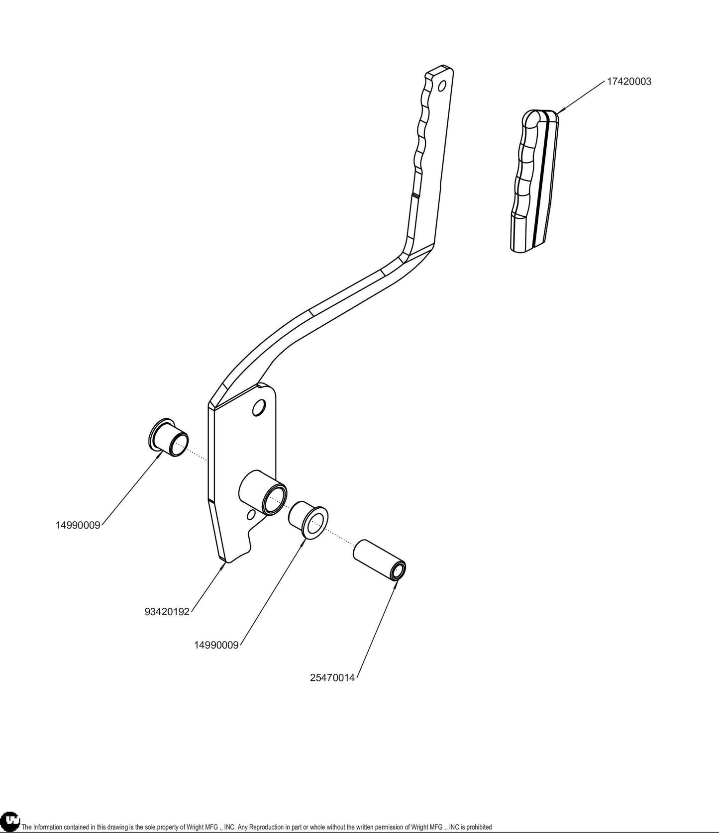 WSTX2 Brake Handle Assembly 98420152.