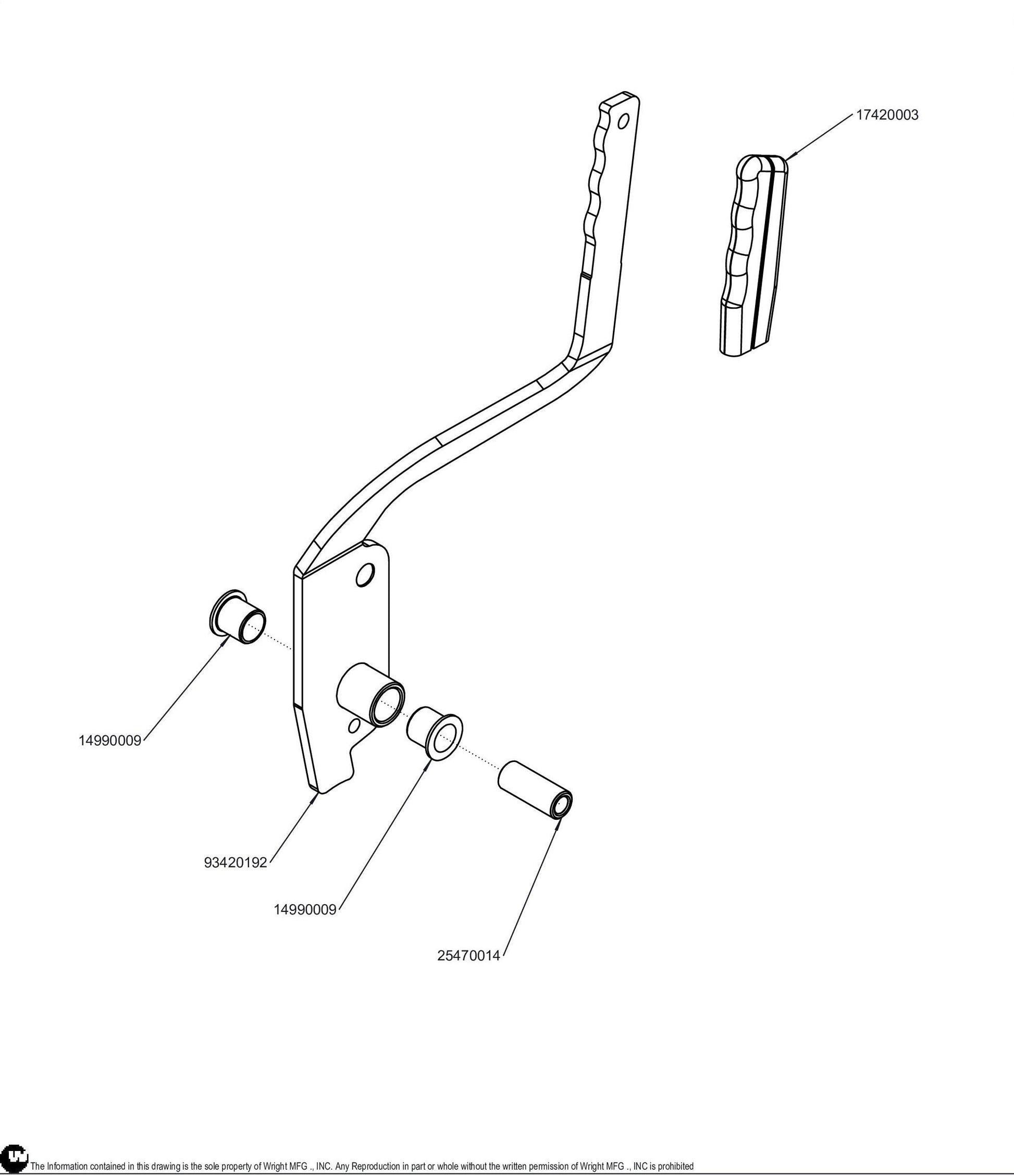 WSTX2 Brake Handle Assembly 98420152.