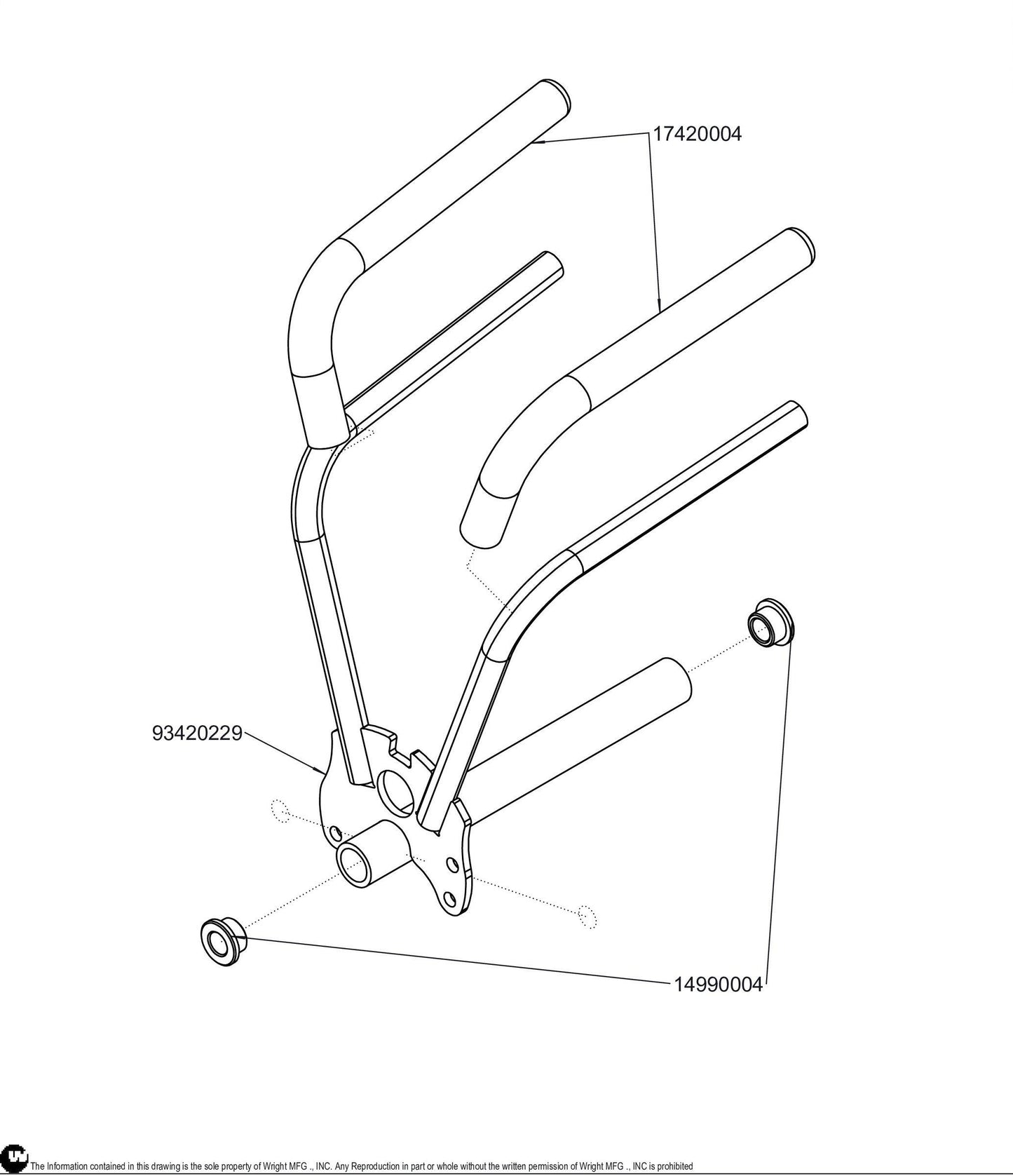 Left WSB Control Lever Assembly 98420161.