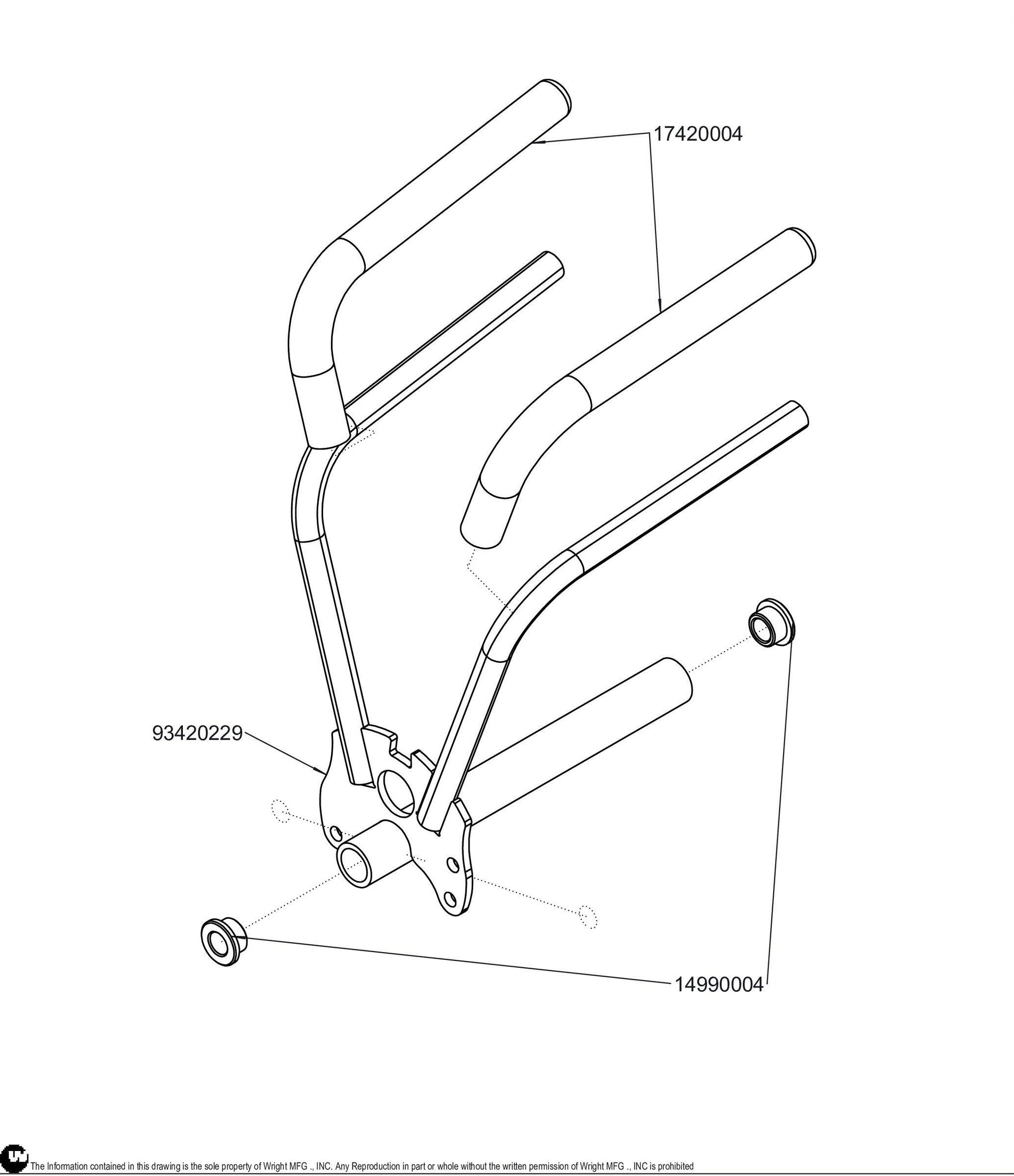 Left WSB Control Lever Assembly 98420161.