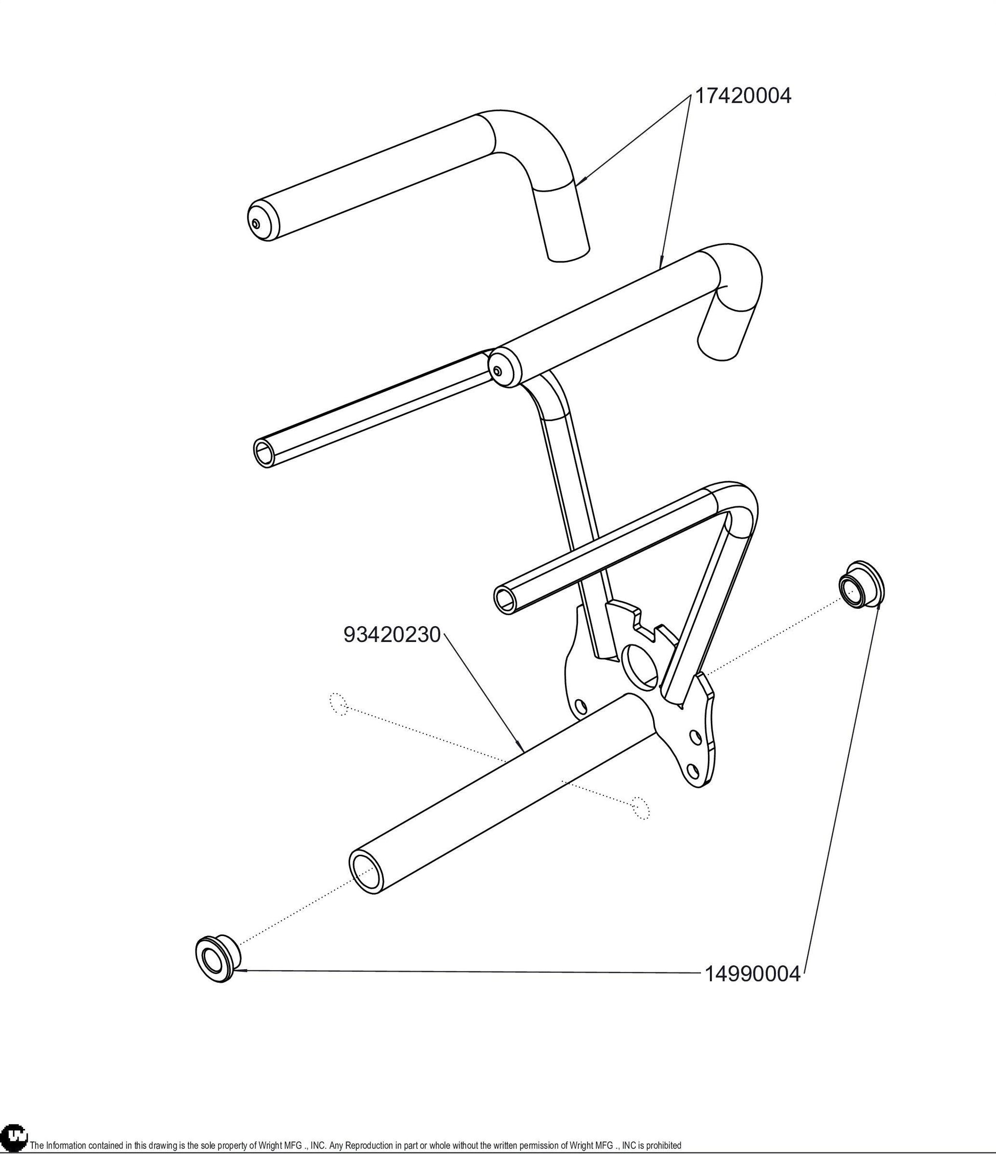 Right WSB Control Lever Assembly 98420162.