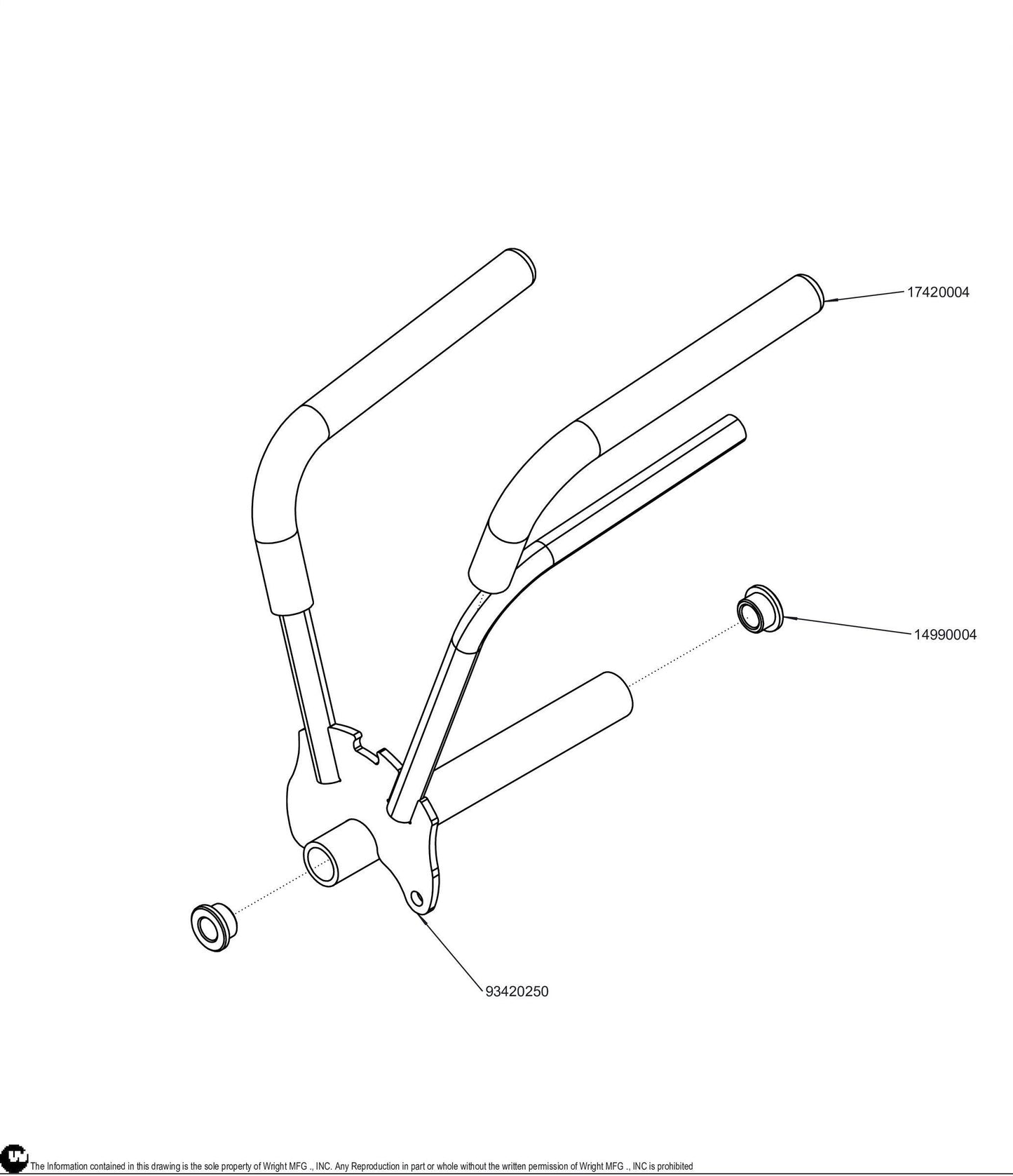 Left 32/36 WSB Control Lever Assembly 98420168.