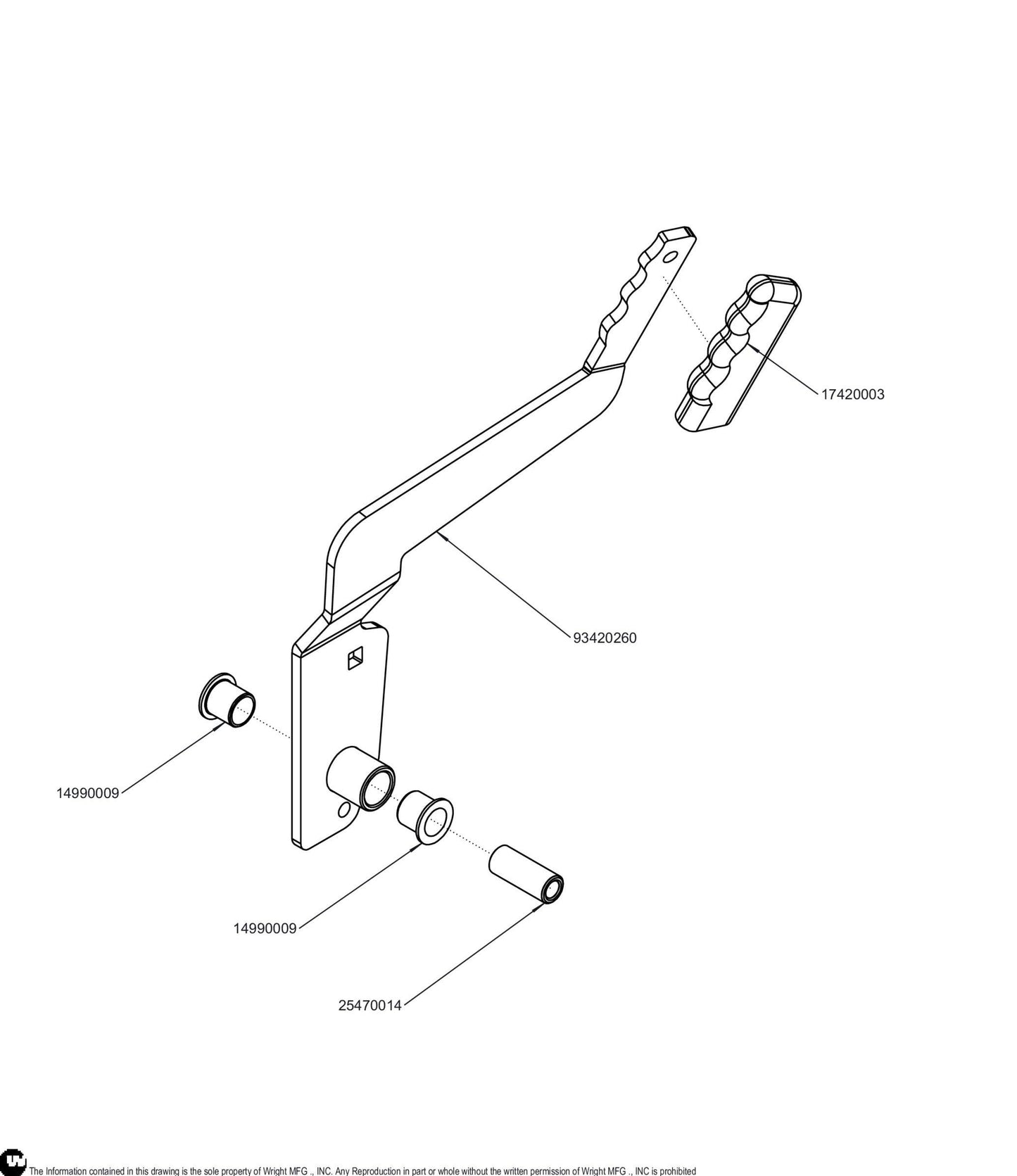 WSPX2 Brake Handle Assembly 98420173.