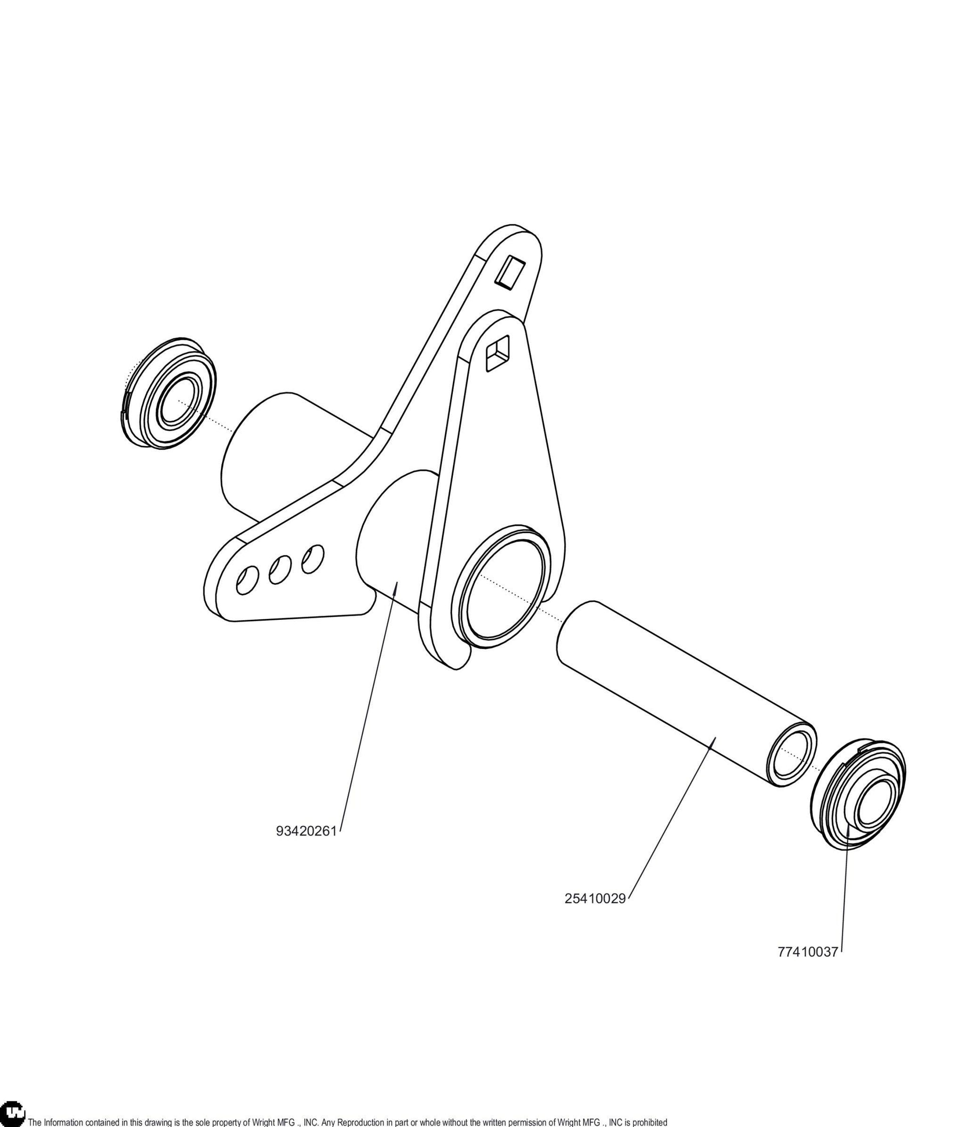 Left WZXT Controls Bellcrank Assembly 98420179.