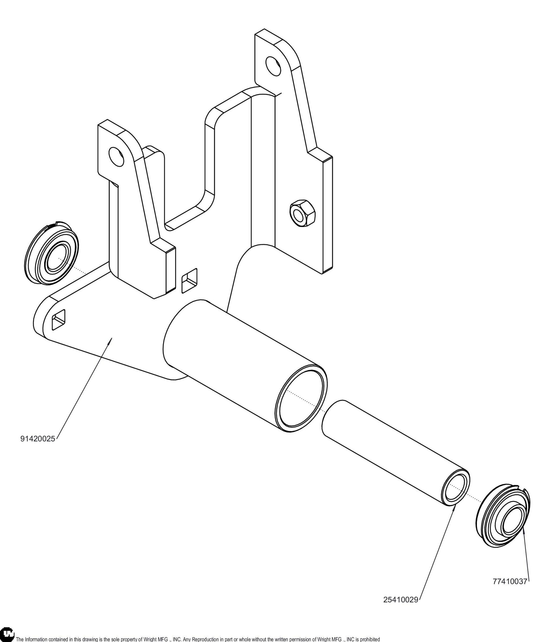 Left WZXT Lower Control Pivot Assembly 98420180.