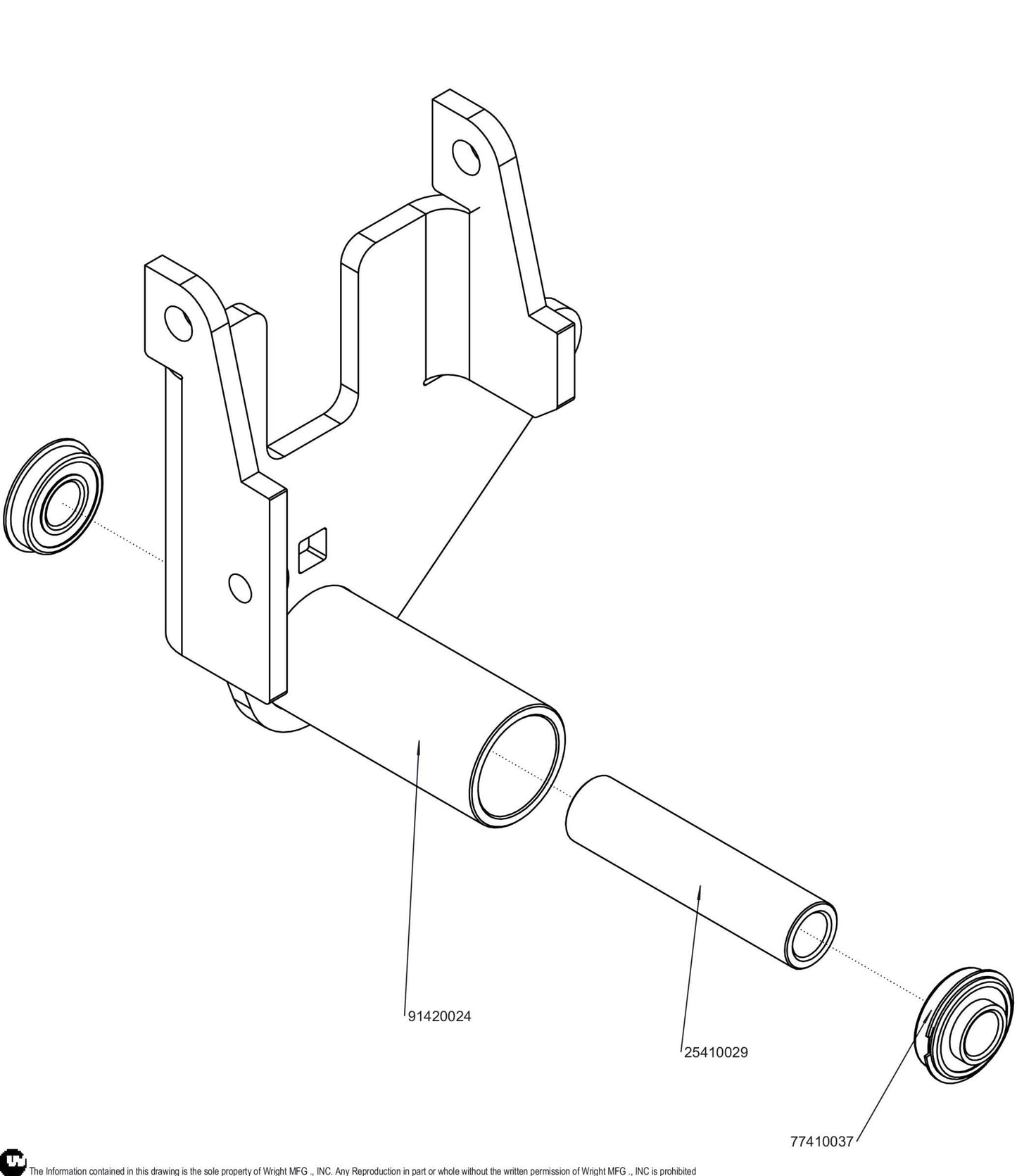 Right WZX Lower Control Pivot Assembly 98420182.