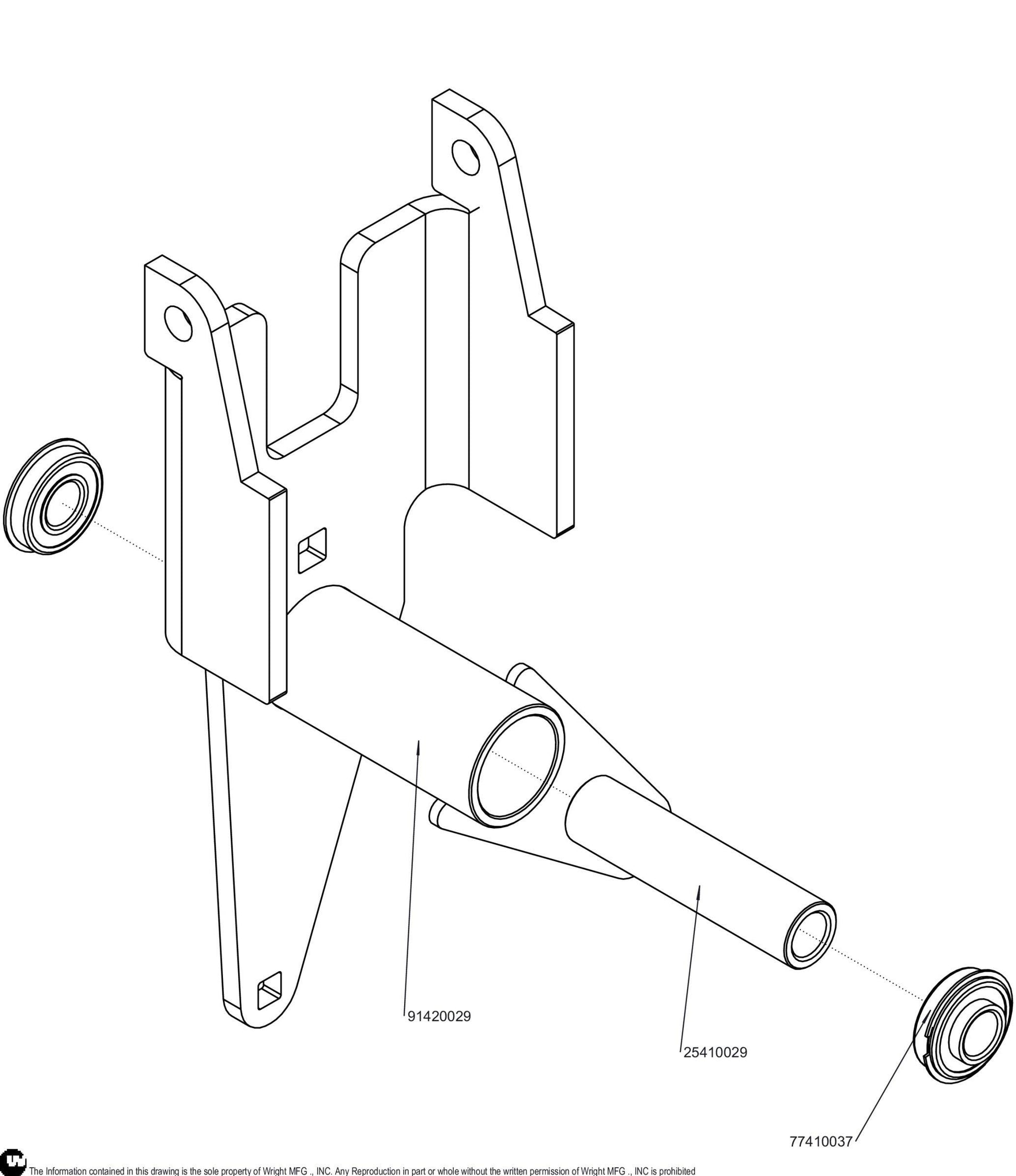 Right WZXL Lower Control Pivot Assembly 98420189.