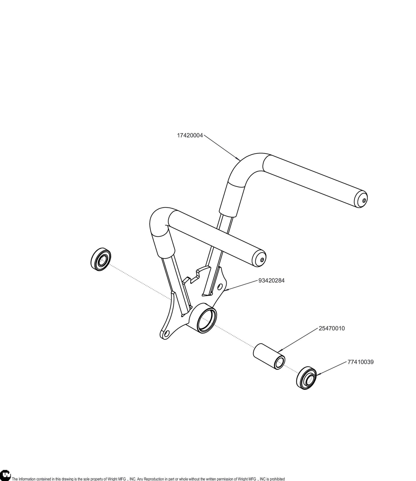 Right WSZK Robotic Control Lever Assembly 98420193.