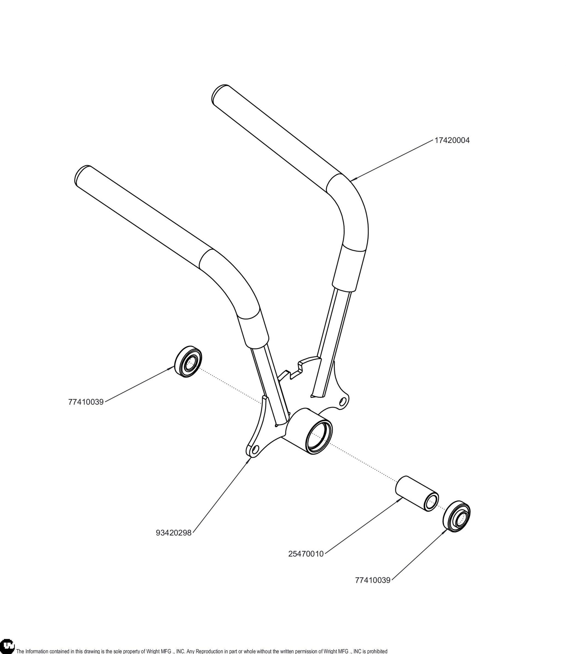Left WSTX/WSZK Control Lever Assembly 98420205.