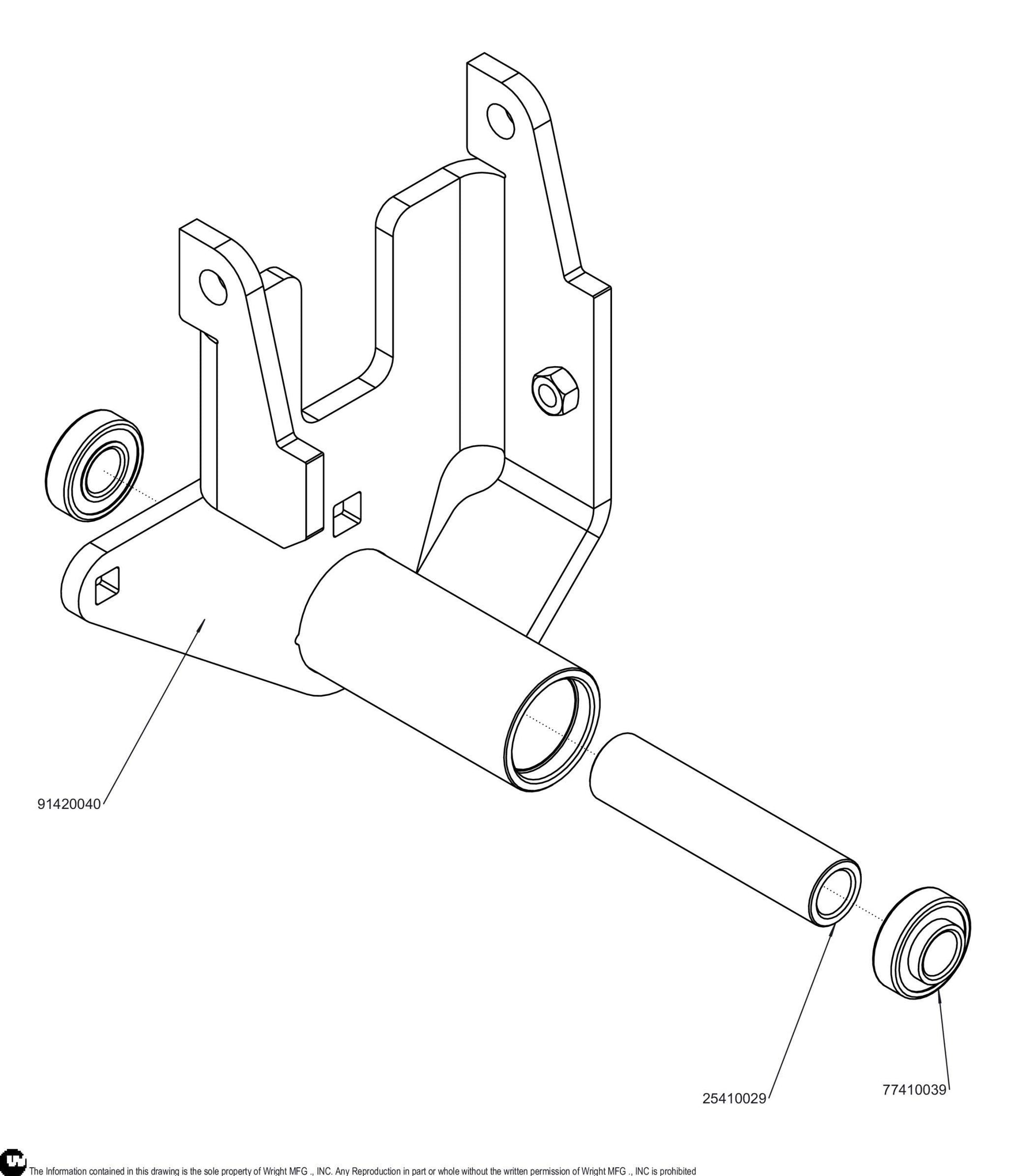 Left WZXT Lower Control Pivot Assembly 98420208.