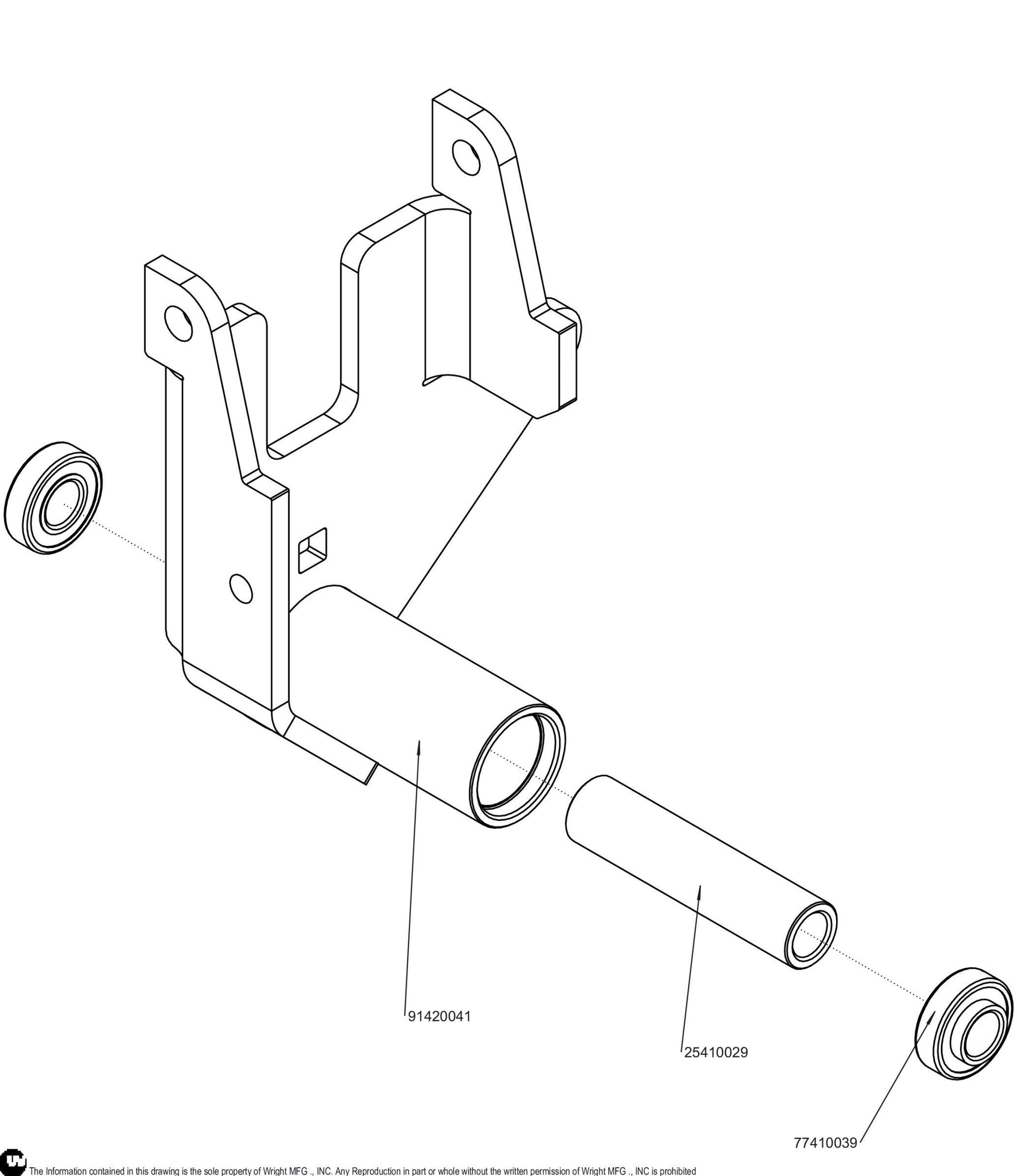 Right WZXT Lower Control Pivot Assembly 98420209.