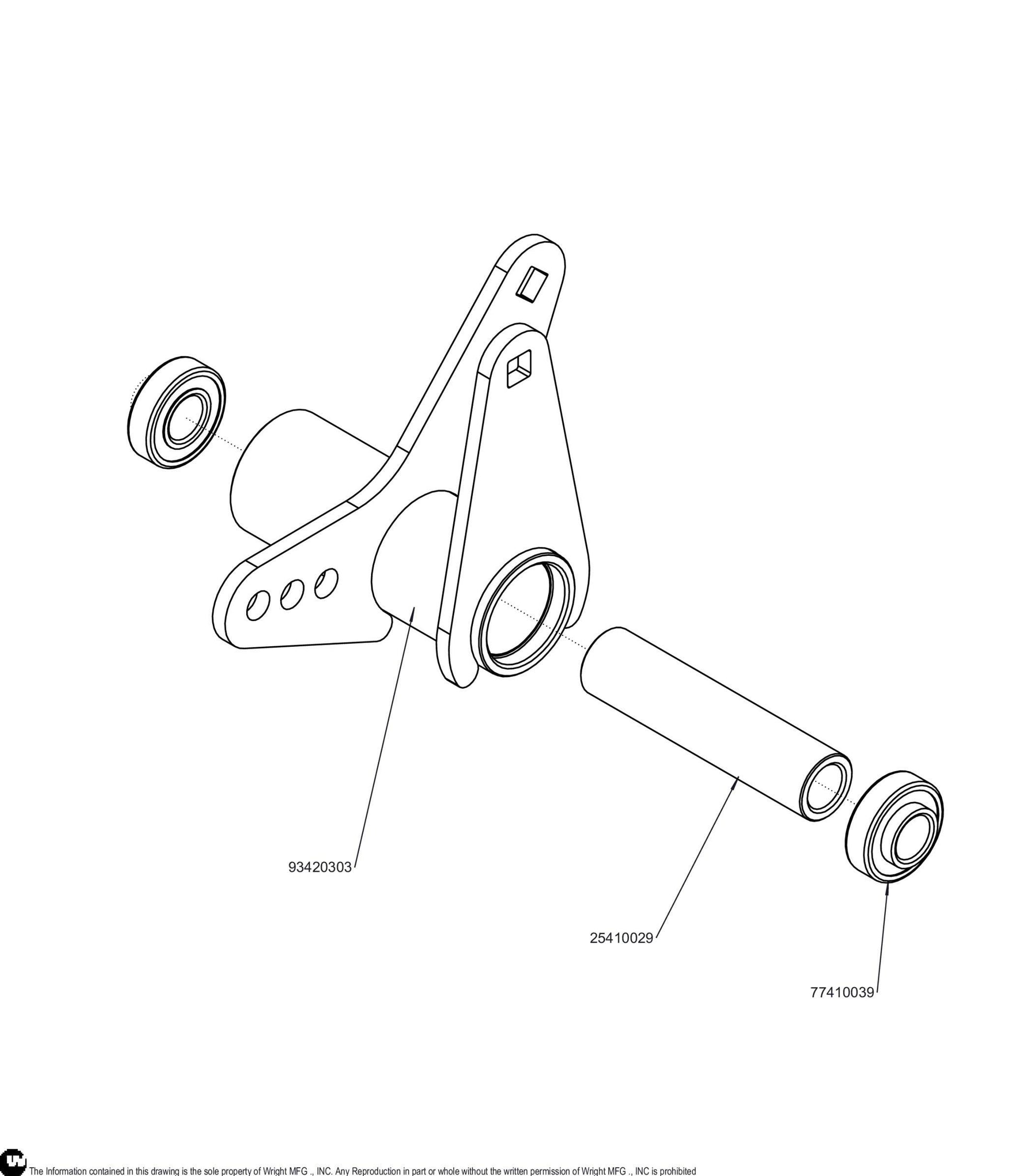 Left WZXT Controls Bellcrank Assembly 98420210.