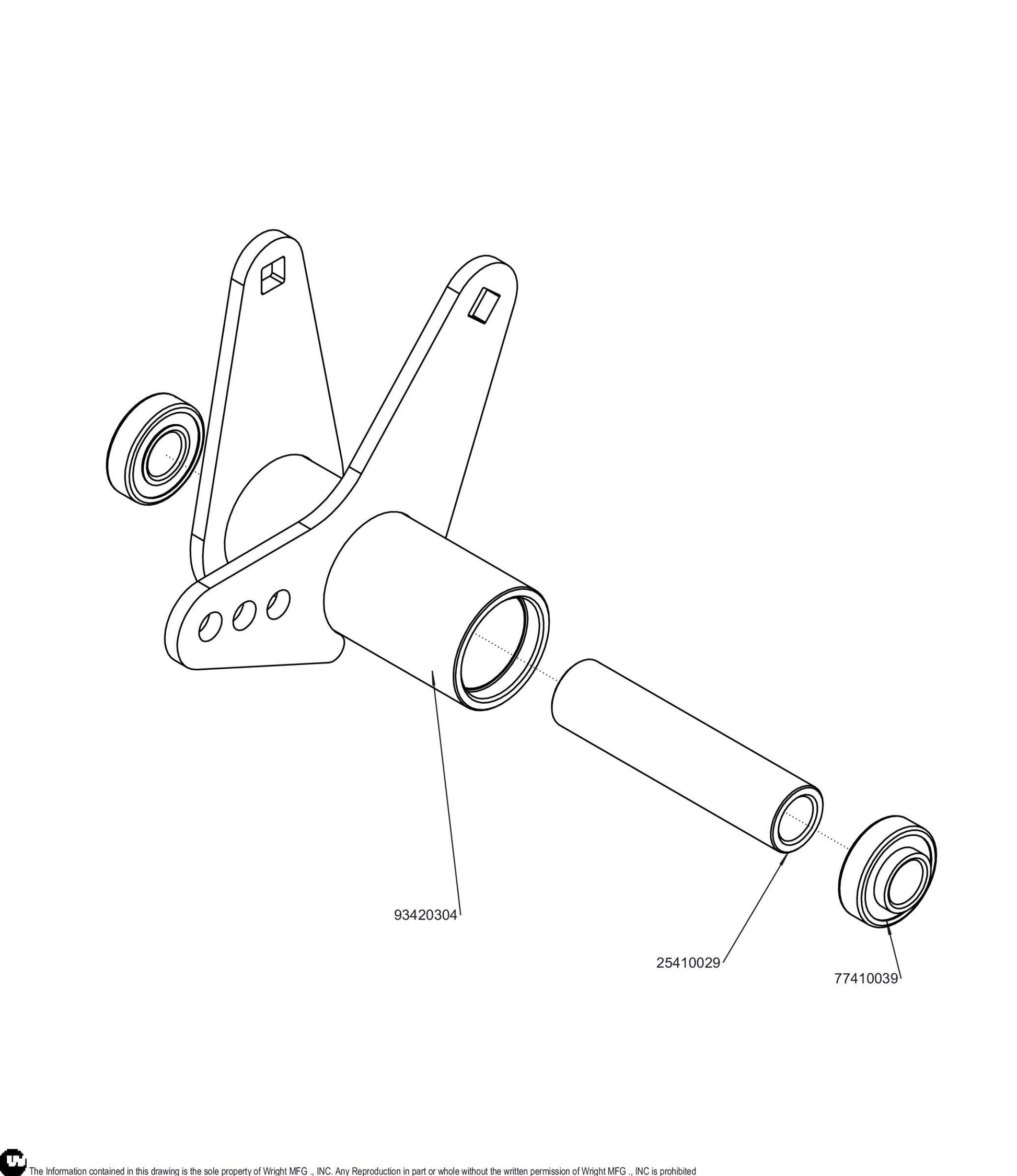 Right WZXT Controls Bellcrank Assembly 98420211.