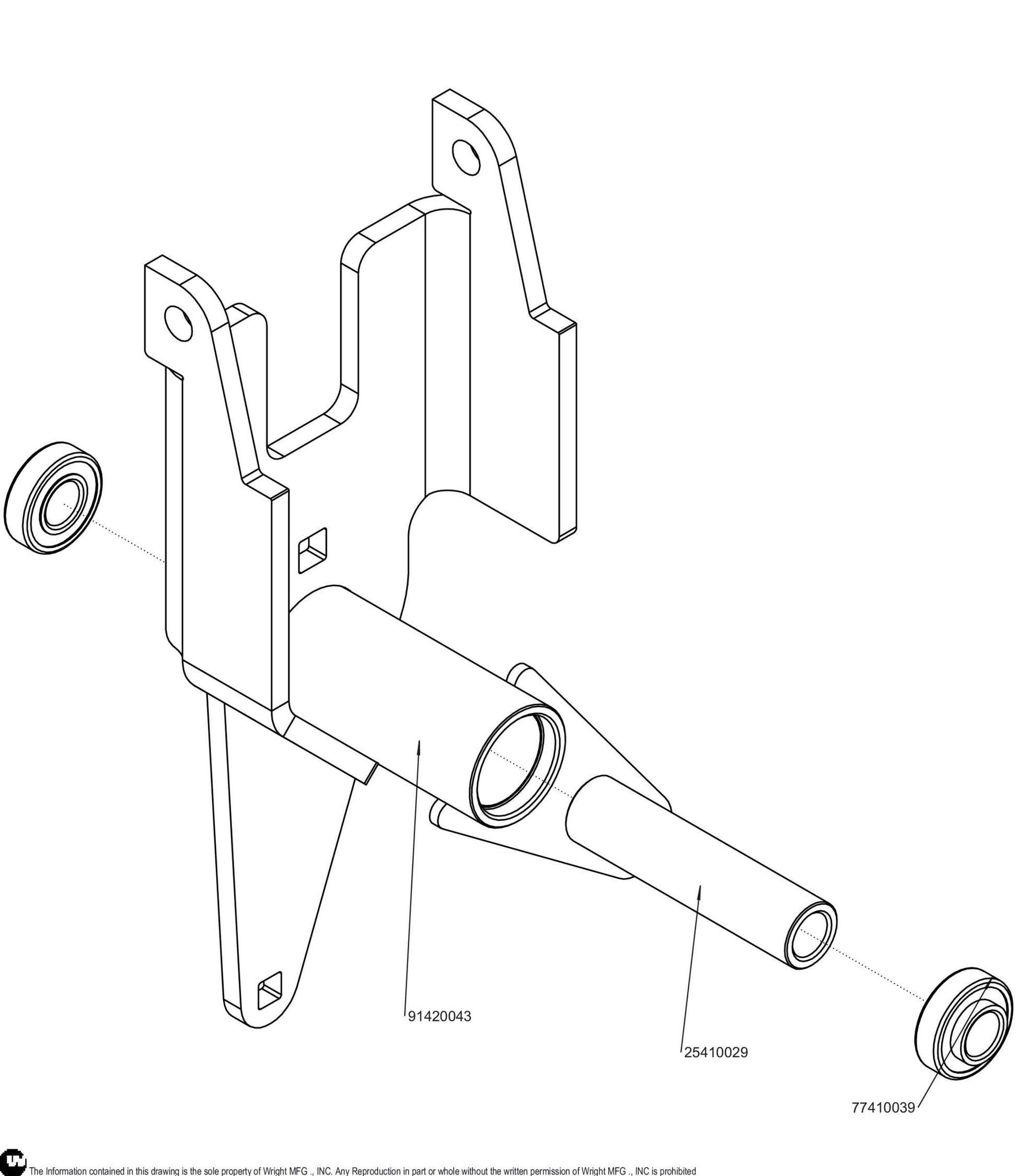 Right WZXL Lower Control Pivot Assembly 98420213.