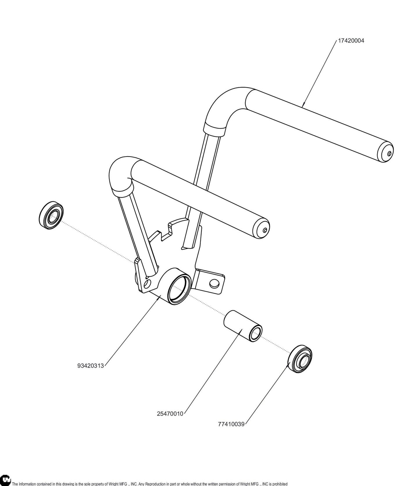 Right WSLG Control Lever Assembly 98420218.