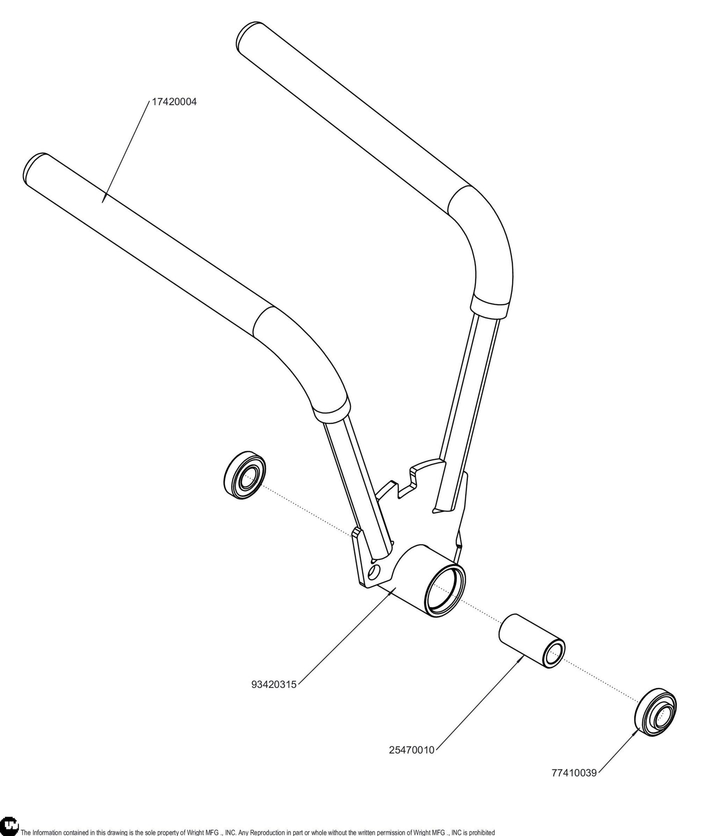 Left WSLG Control Lever Assembly 98420219.
