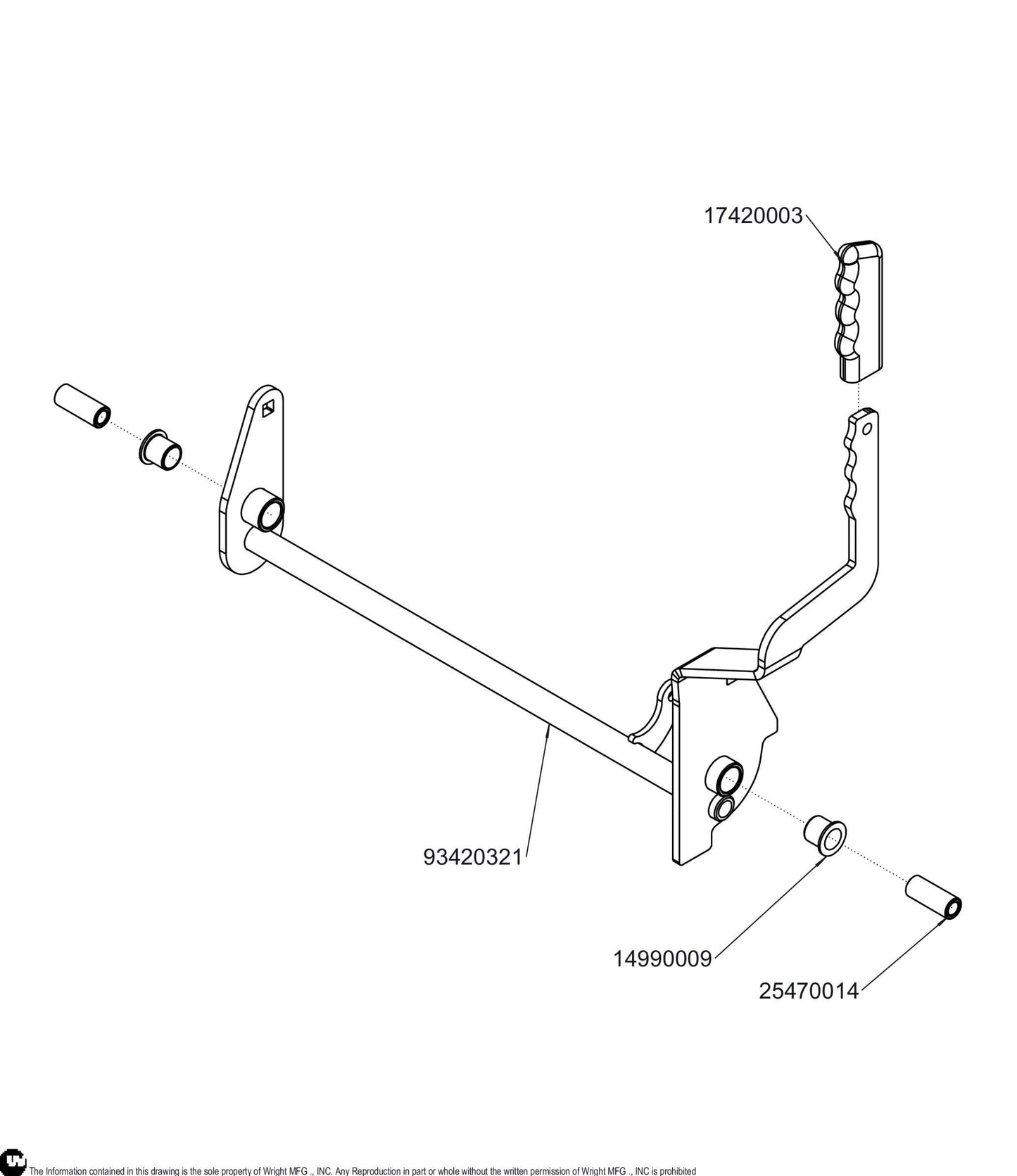 48/52 WSB Brake Handle Assembly 98420228.