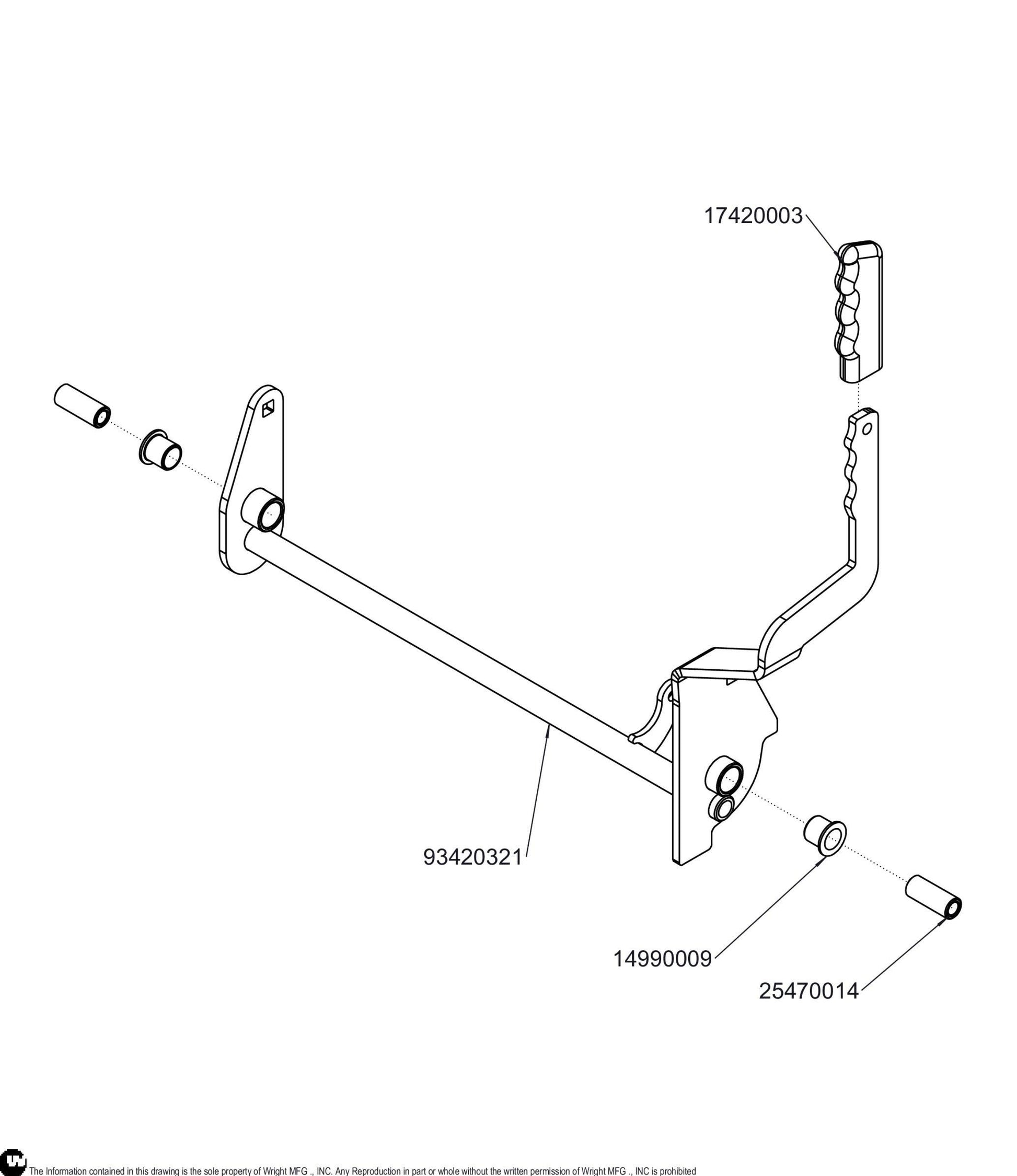 48/52 WSB Brake Handle Assembly 98420228.